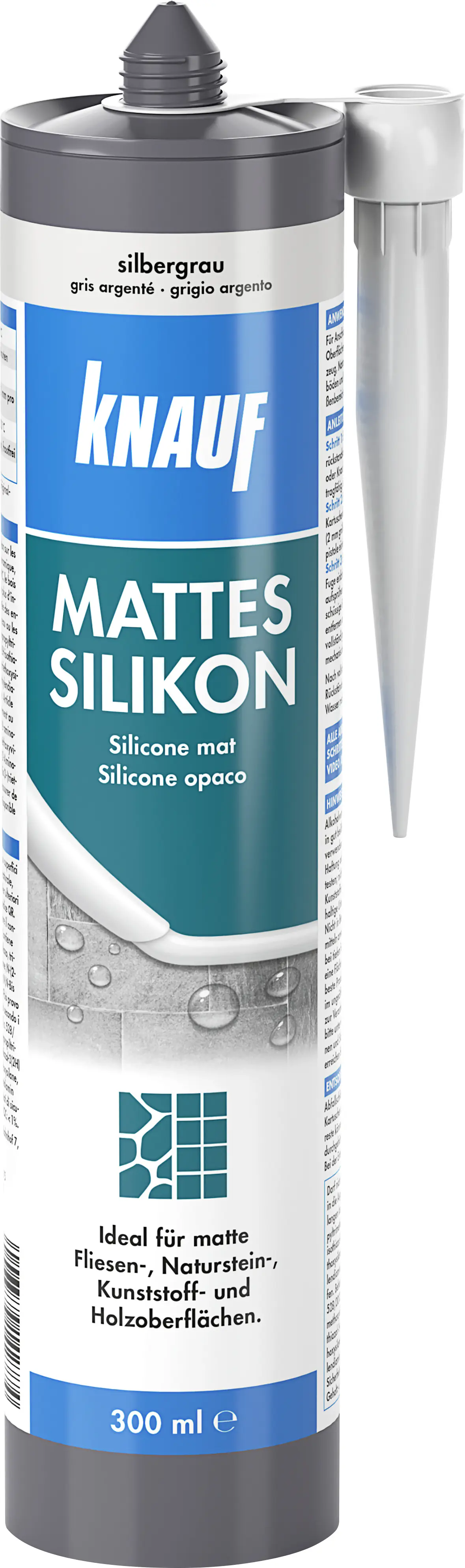 Knauf Mattes Silikon silbergrau 300 ml