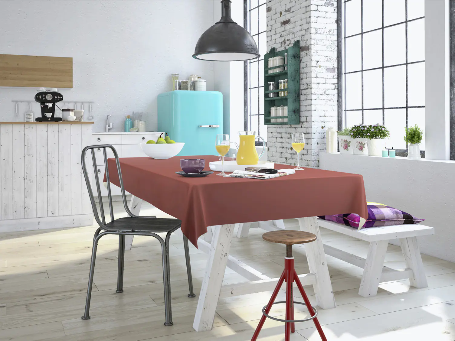 d-c-fix Tischdecke Mineral Red 140 x 180 cm