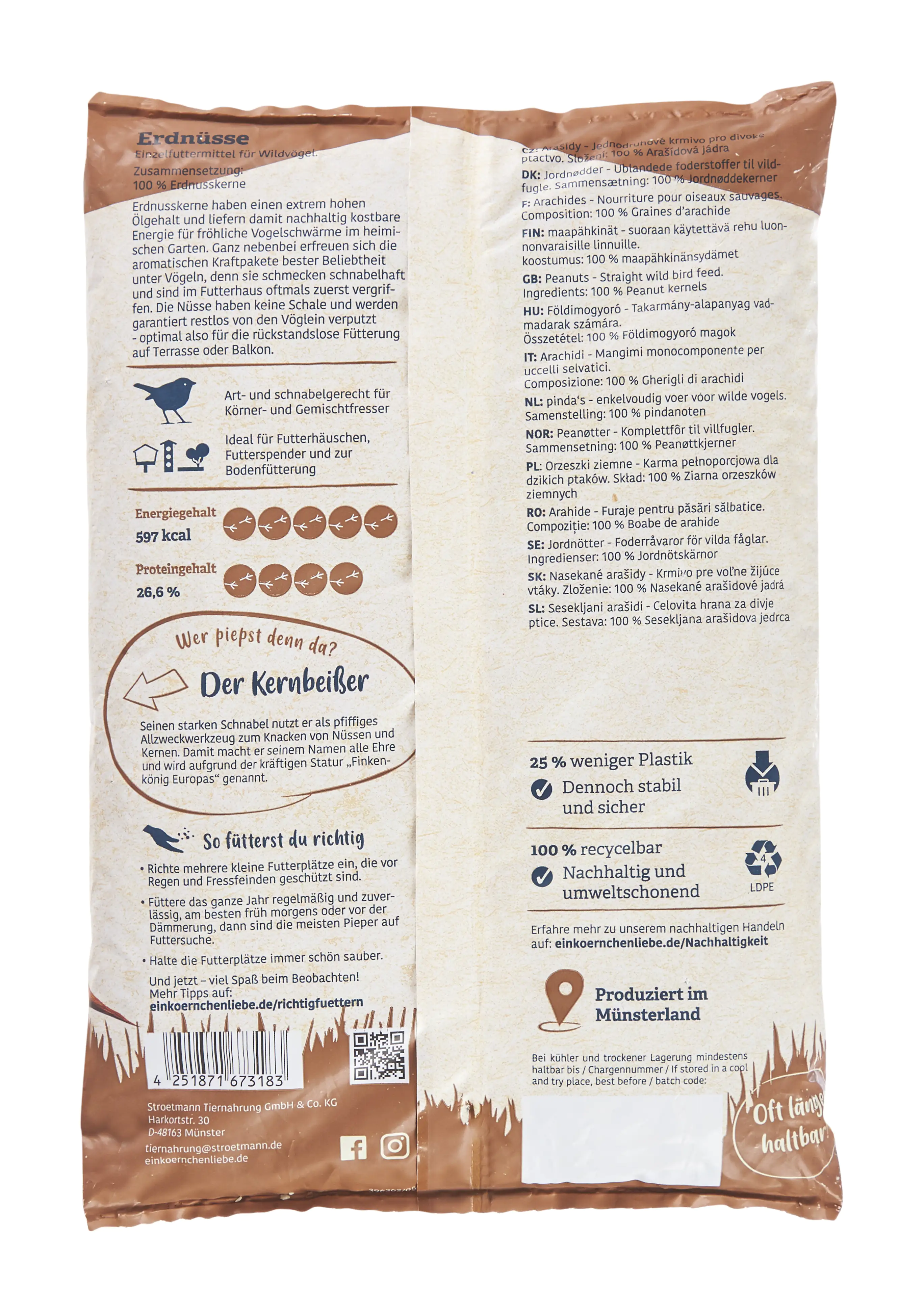 Elles Wildvogelfutter Erdnusskerne 1 kg Elles Wildvogelfutter Erdnusskerne 1 kg