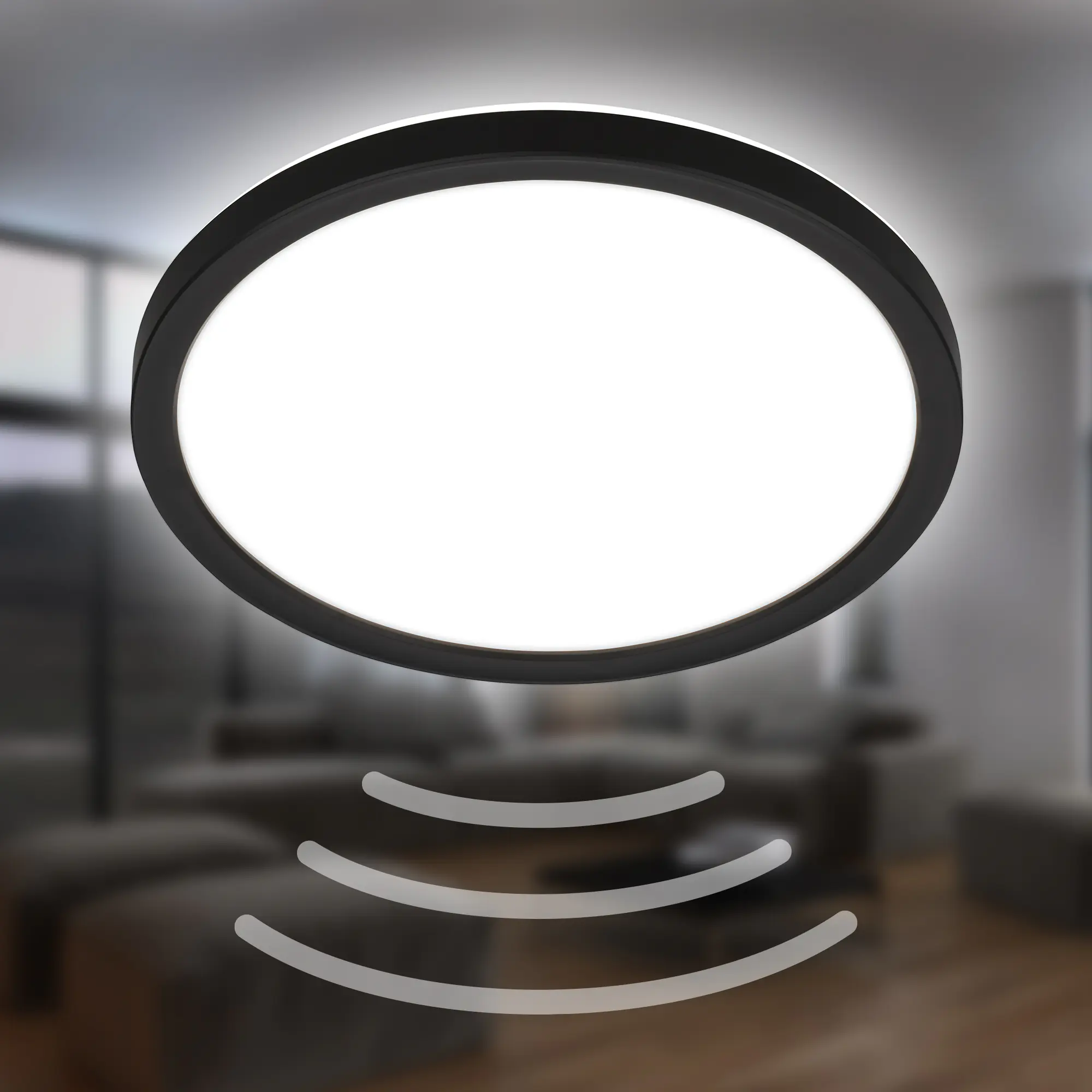 Briloner LED Deckenlampe Move 16W Ø 24 cm schwarz Bewegungssensor neutralweiß Briloner LED Deckenlampe Move 16W Ø 24 cm schwarz Bewegungssensor neutralweiß