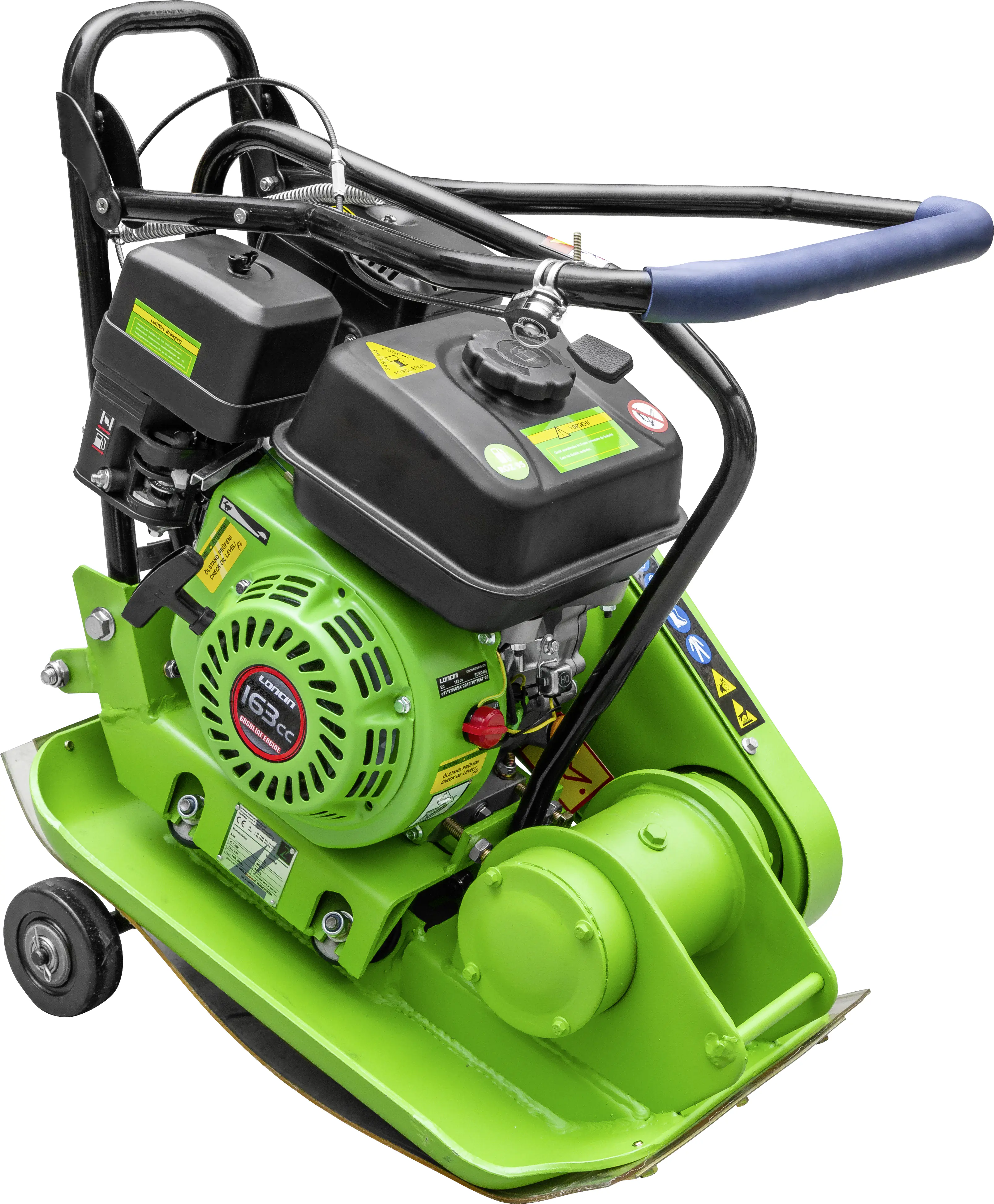 Zipper Rüttelplatte ZI-RPE60 inkl. Gummiplatte und Fahrwerk 4 kW