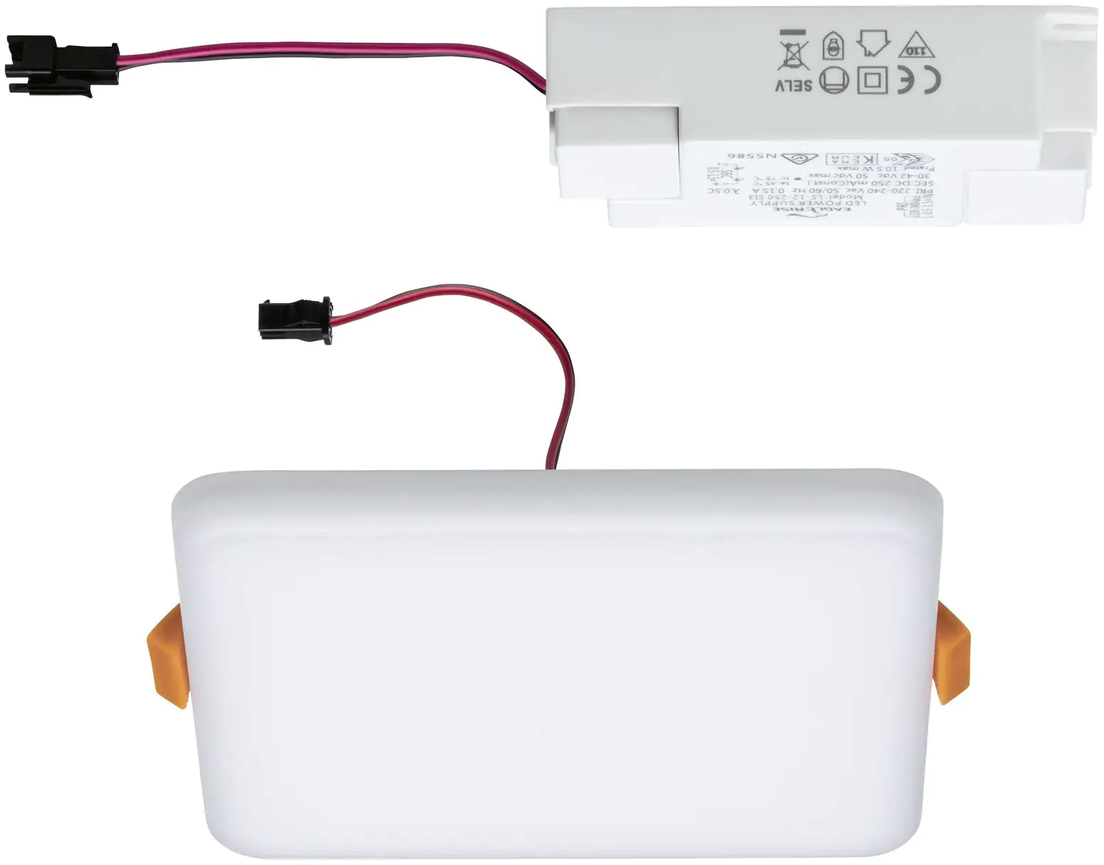 Paulmann Einbauleuchte LED Veluna Varifit eckig Paulmann Einbauleuchte LED Veluna Varifit eckig 12,5 cm 8,5 W satin