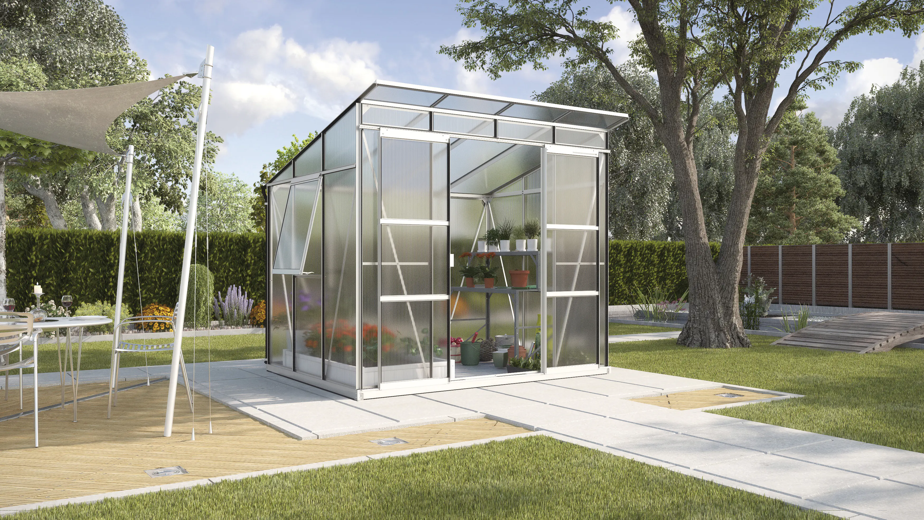 Vitavia Gewächshaus Freya 5900 254 x 192 cm 6 mm Hohlkammerplatten Vitavia Gewächshaus Freya 5900 254 x 192 cm 6 mm Hohlkammerplatten