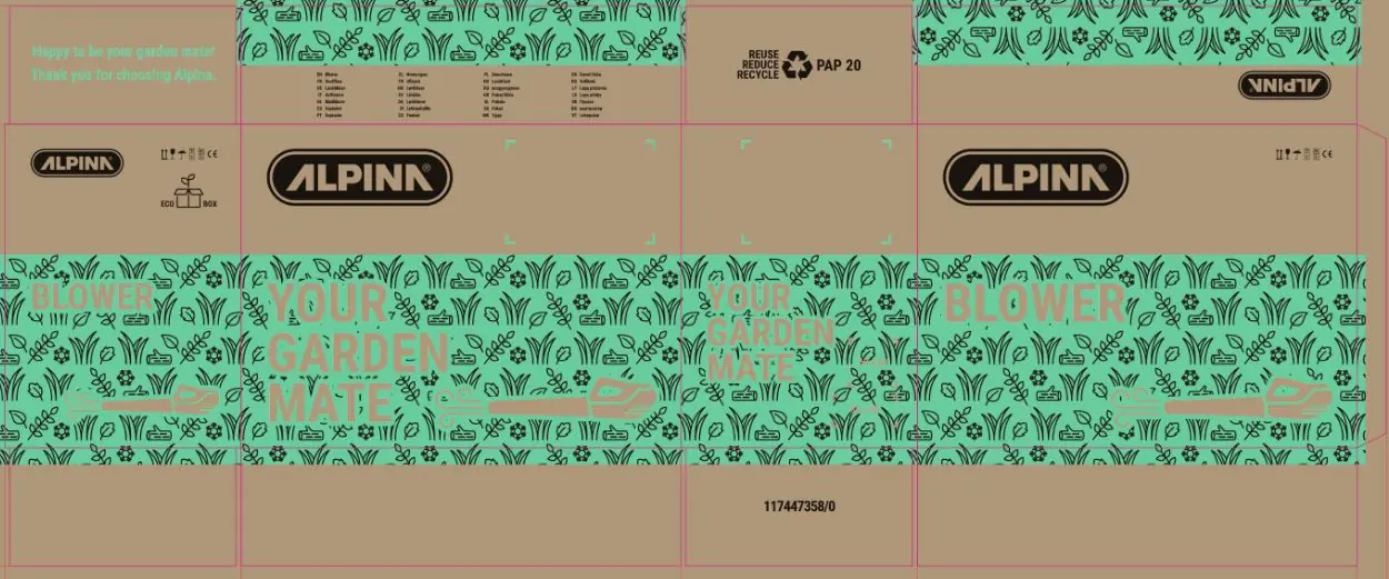Alpina Elektro Laubbläser ABL 2.6 E 2.600 W, 7 m³/min.