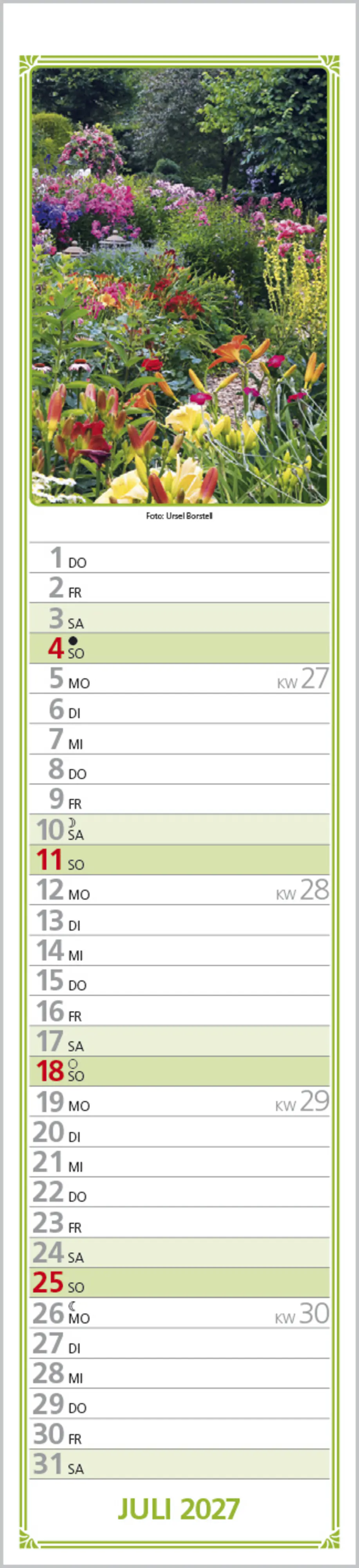 Korsch Kalender Rudis Gartenplaner 2027