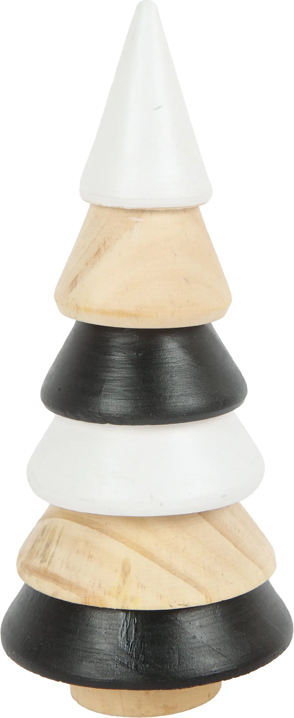 TrendLine Deko Holzbaum 19 x 8,5 cm schwarz weiß beige