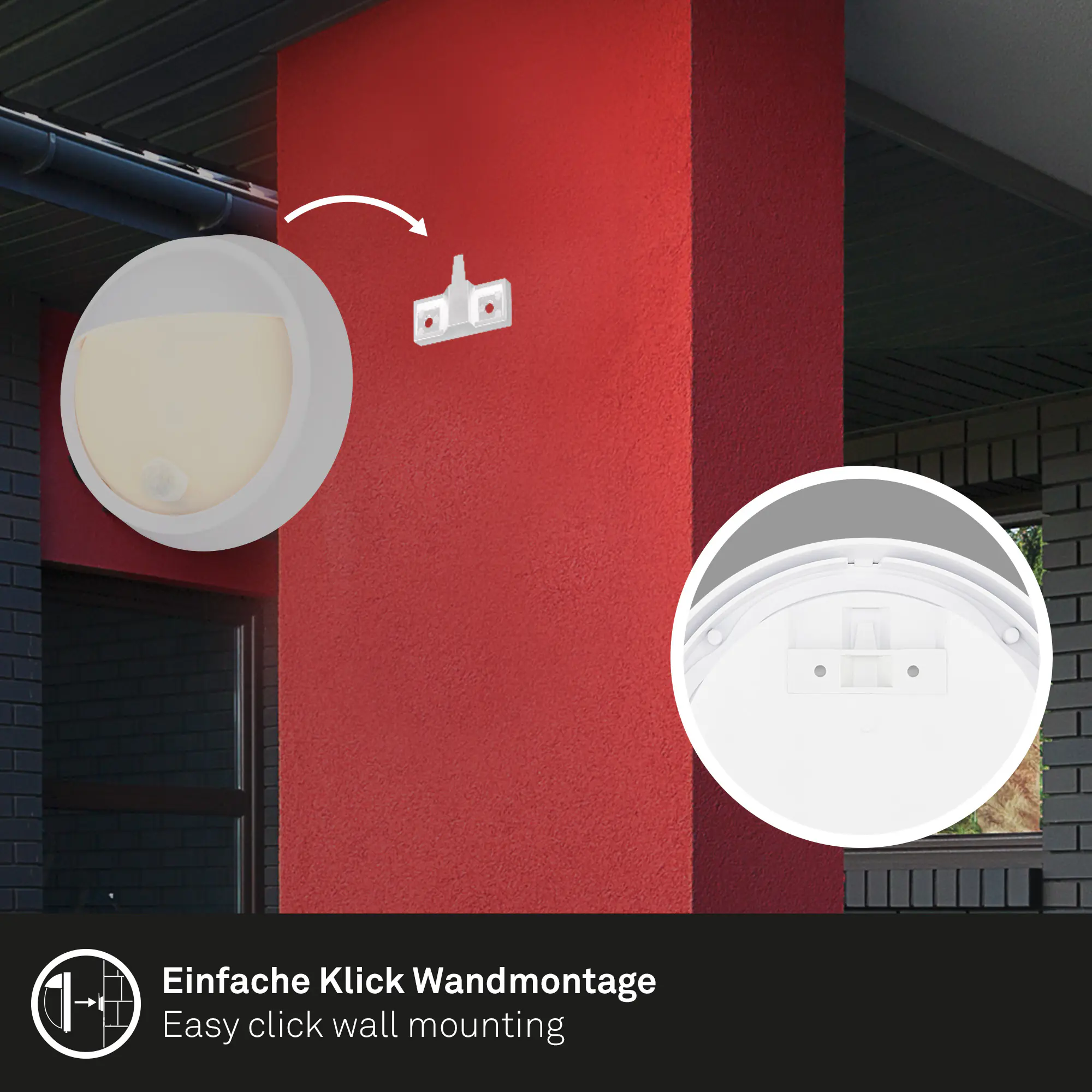Briloner LED Außenwandleuchte Puni Akku 4W weiß Bewegungssensor warmweiß Briloner LED Außenwandleuchte Puni Akku 4W weiß Bewegungssensor warmweiß