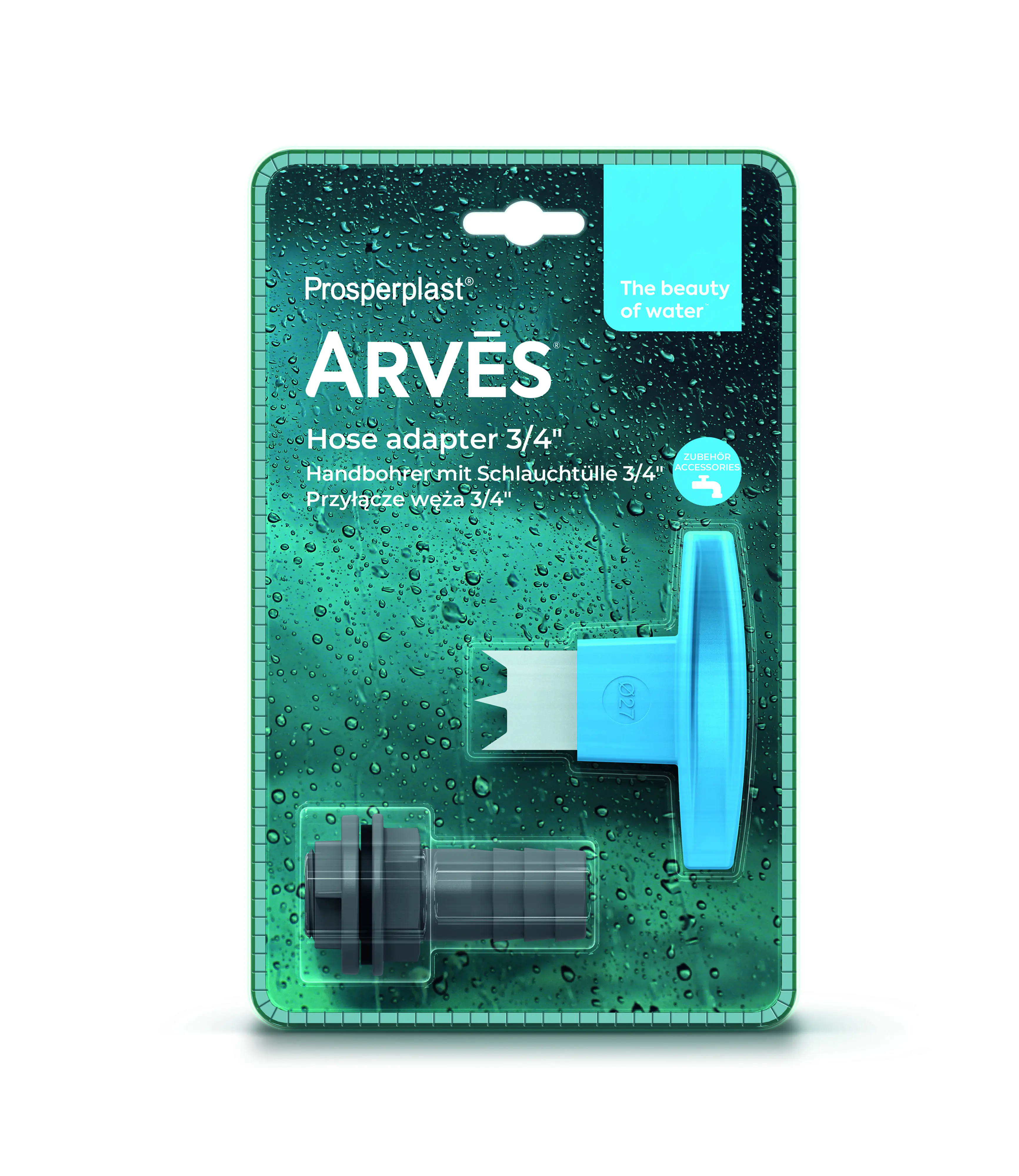 Arves Handbohrer mit Schlauchtülle 3/ 4'' (25 mm)