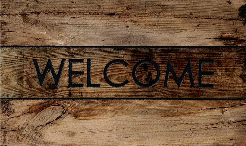 Fußmatte La Traviata Welcome Holz, 45 x 75 cm