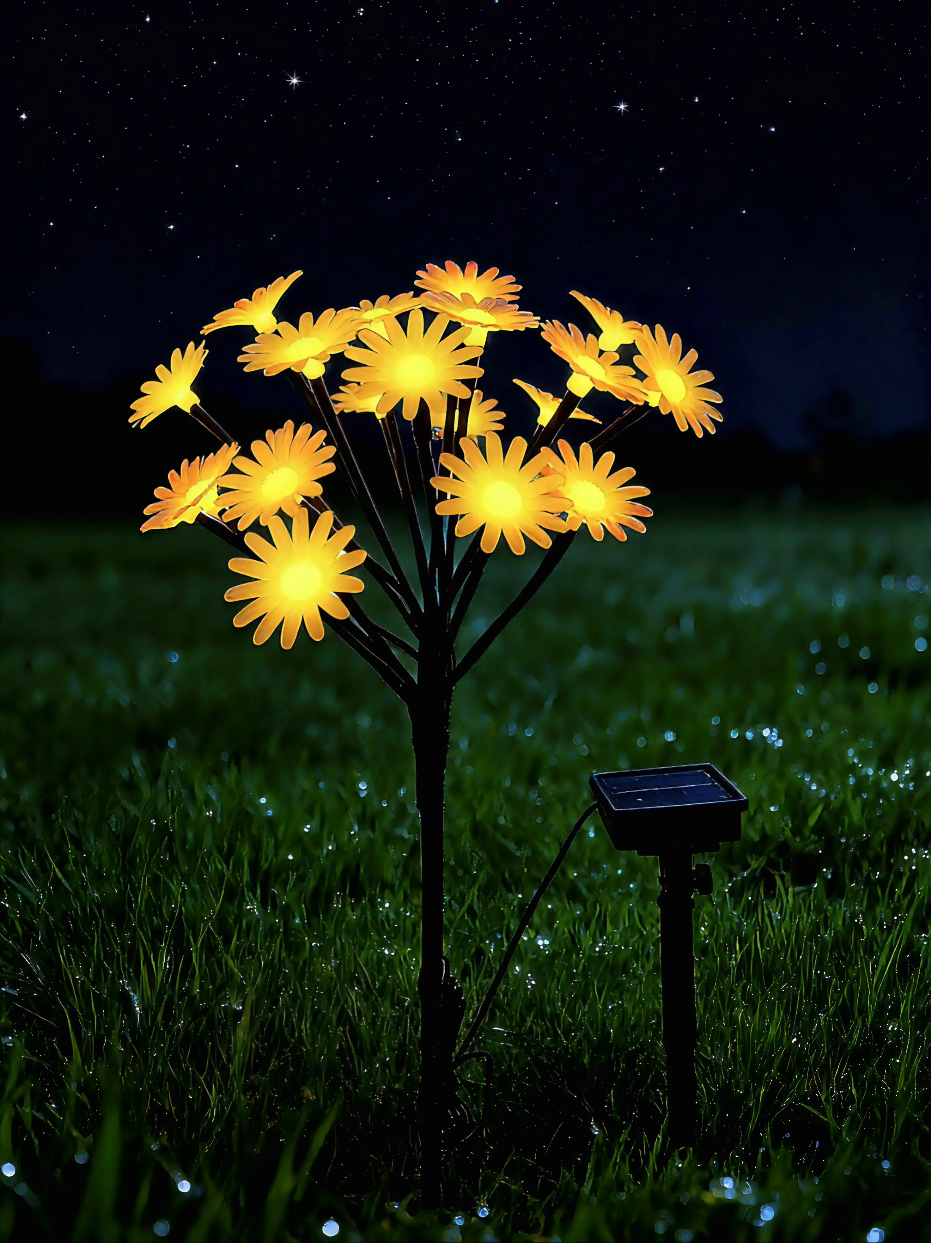 Dapo LED Solarstecker Gänseblümchen weiß