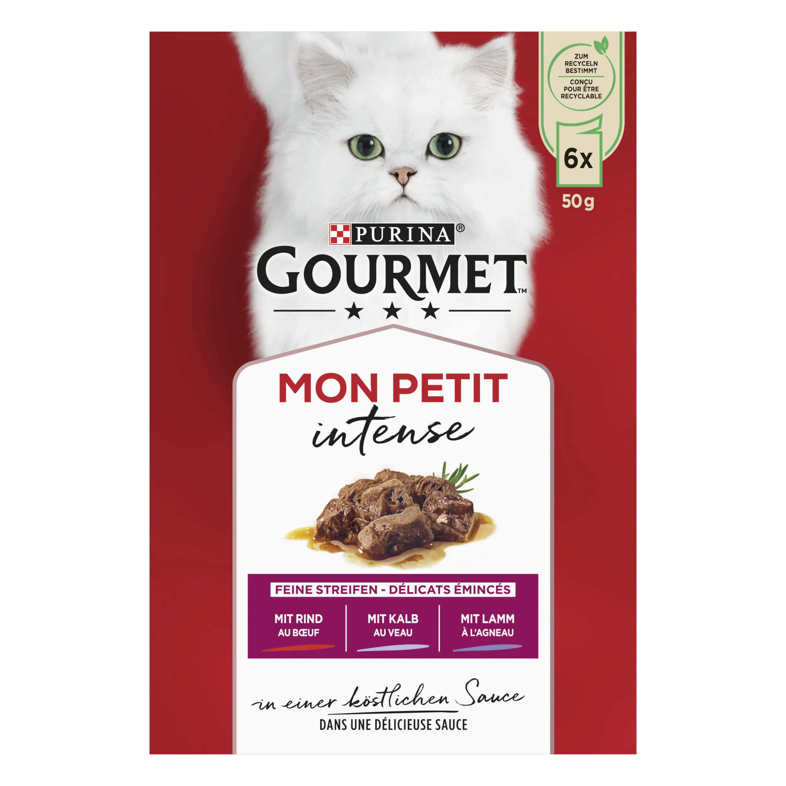 Gourmet Mon Petit mit Rind Kalb und Lamm 6x 50g Gourmet Mon Petit