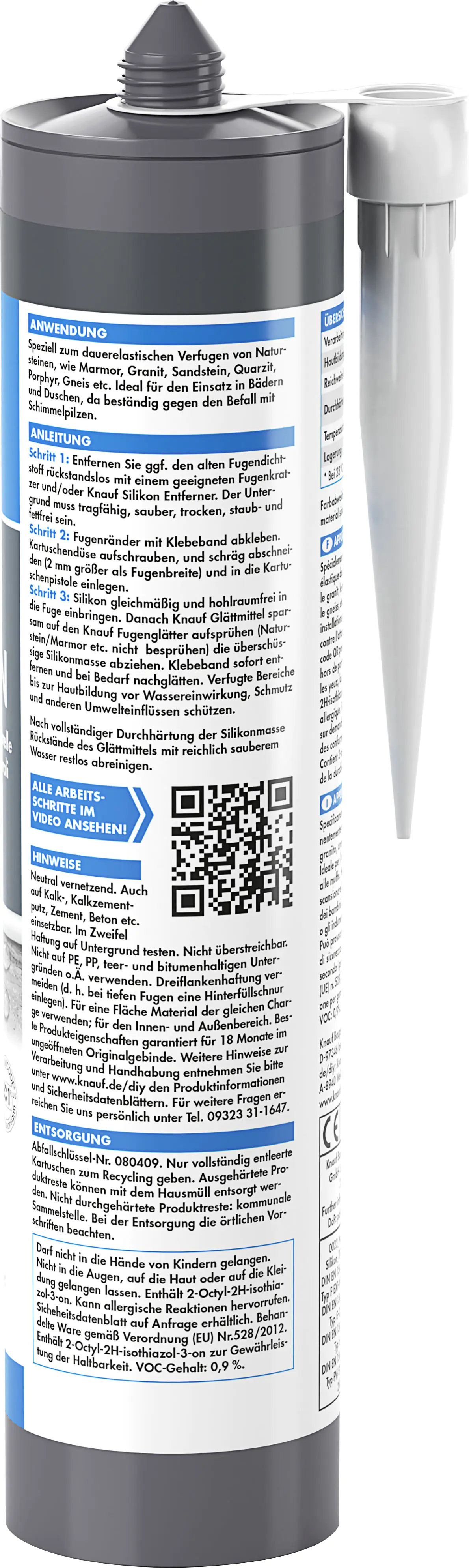 Knauf Naturstein Silikon anthrazit 300 ml