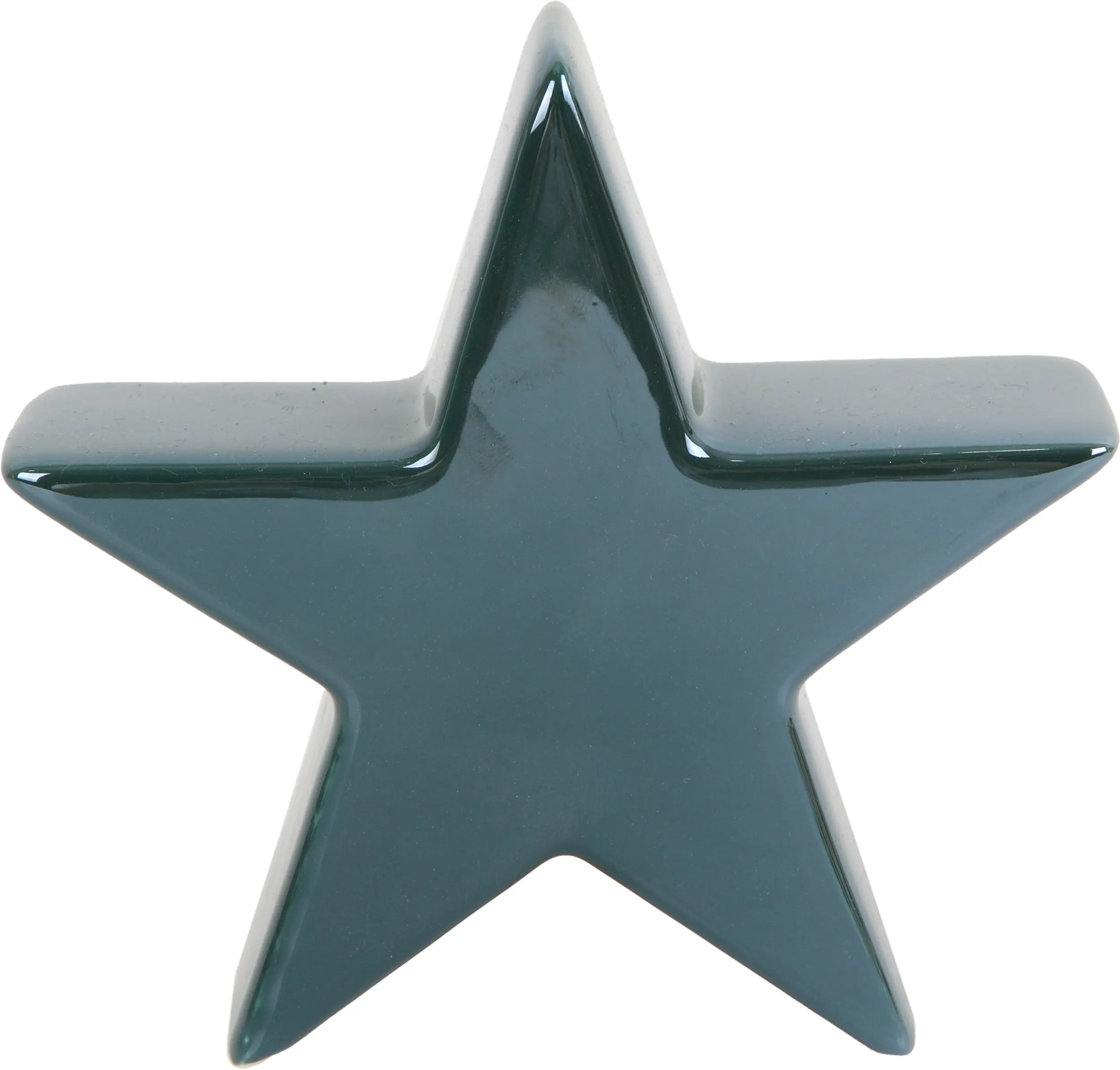 TrendLine Deko Keramikstern 12,5 x 4,5 x 13 cm grün