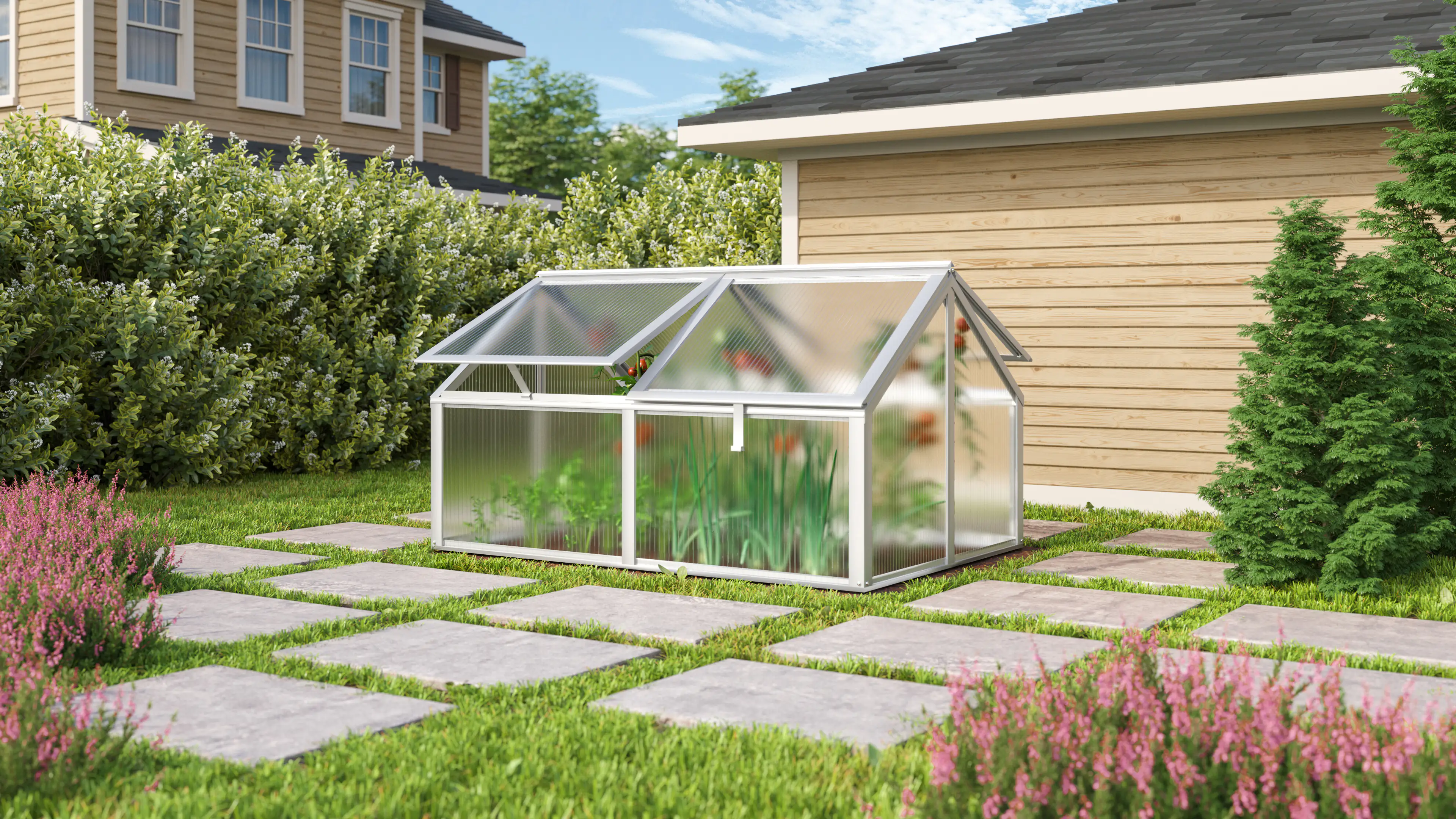 4005717229115 Vitavia Hochfrühbeet Zola 89 x 124 x 71 cm 4 mm Hohlkammerplatten