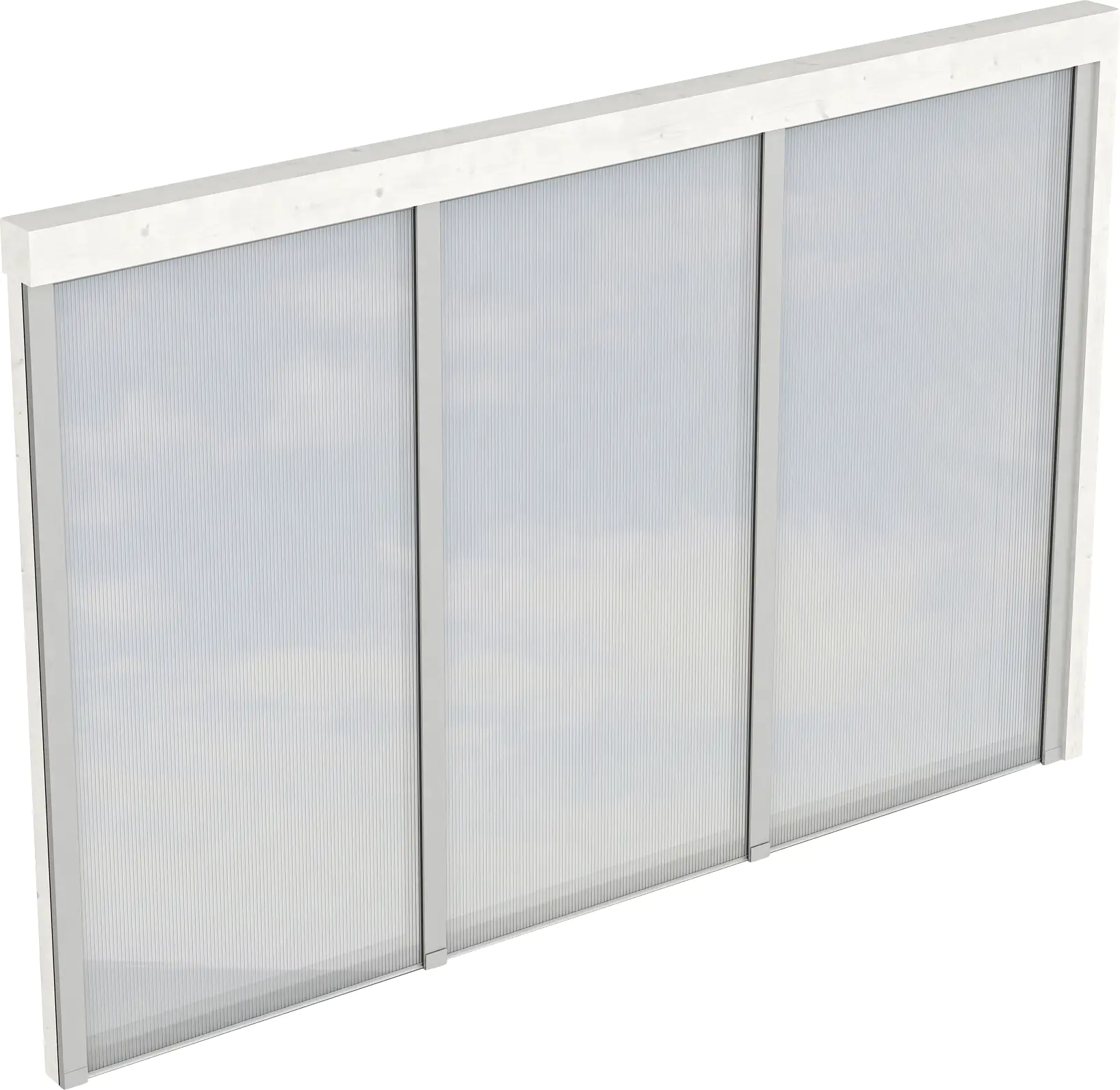 SKAN HOLZ Seitenwand m. Polycarbonatplatten 305 x 200 cm Fichte