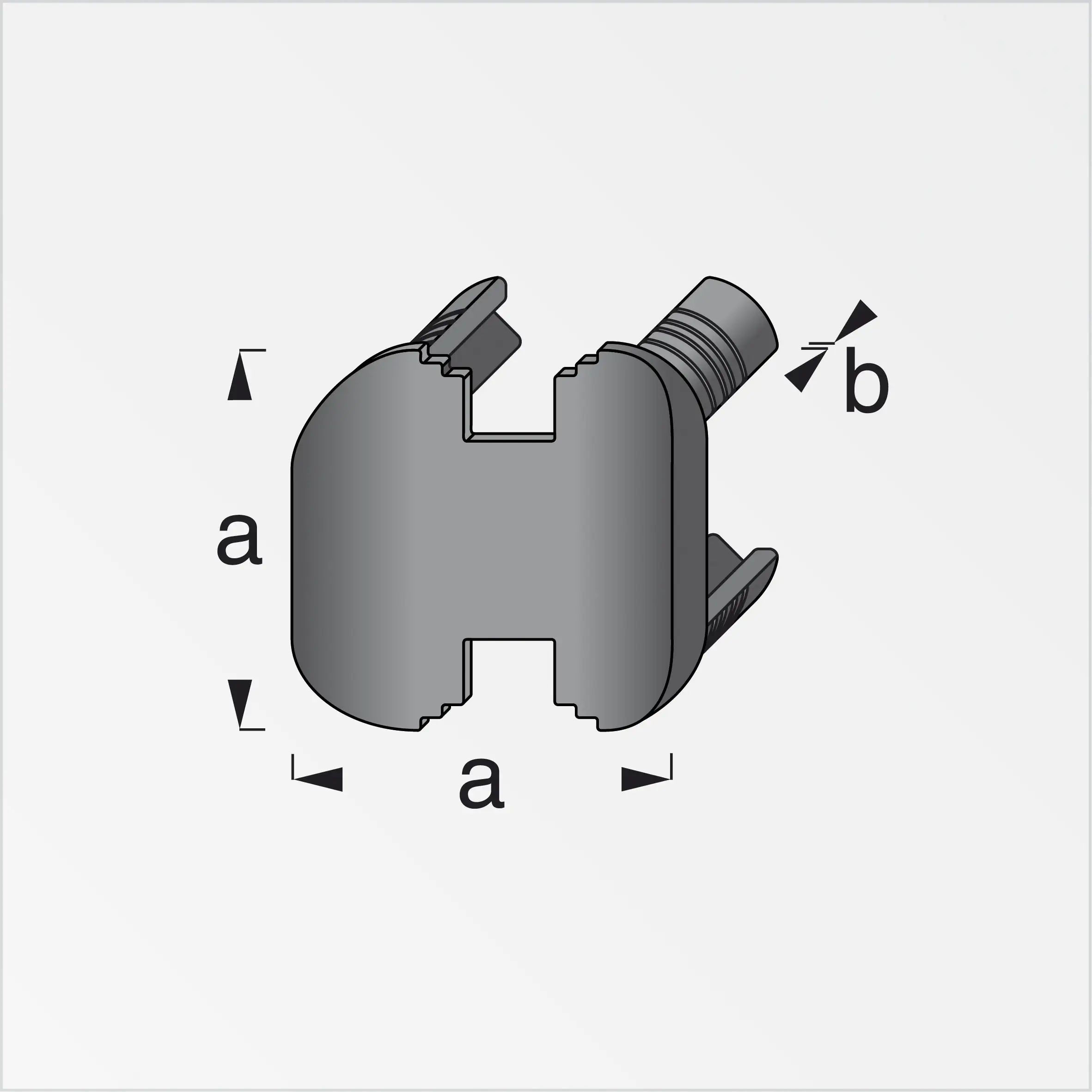 coaxis®-Verbindungskappe für Säulen-Profil 35.5 x 9.5 mm (Kunststoff)