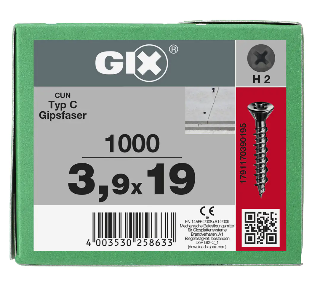 Spax Trockenbauschrauben 3.9 x 19 mm PH 2 - 1000 Stk. Spax Trockenbauschrauben 3.9 x 19 mm PH 2 - 1000 Stk.