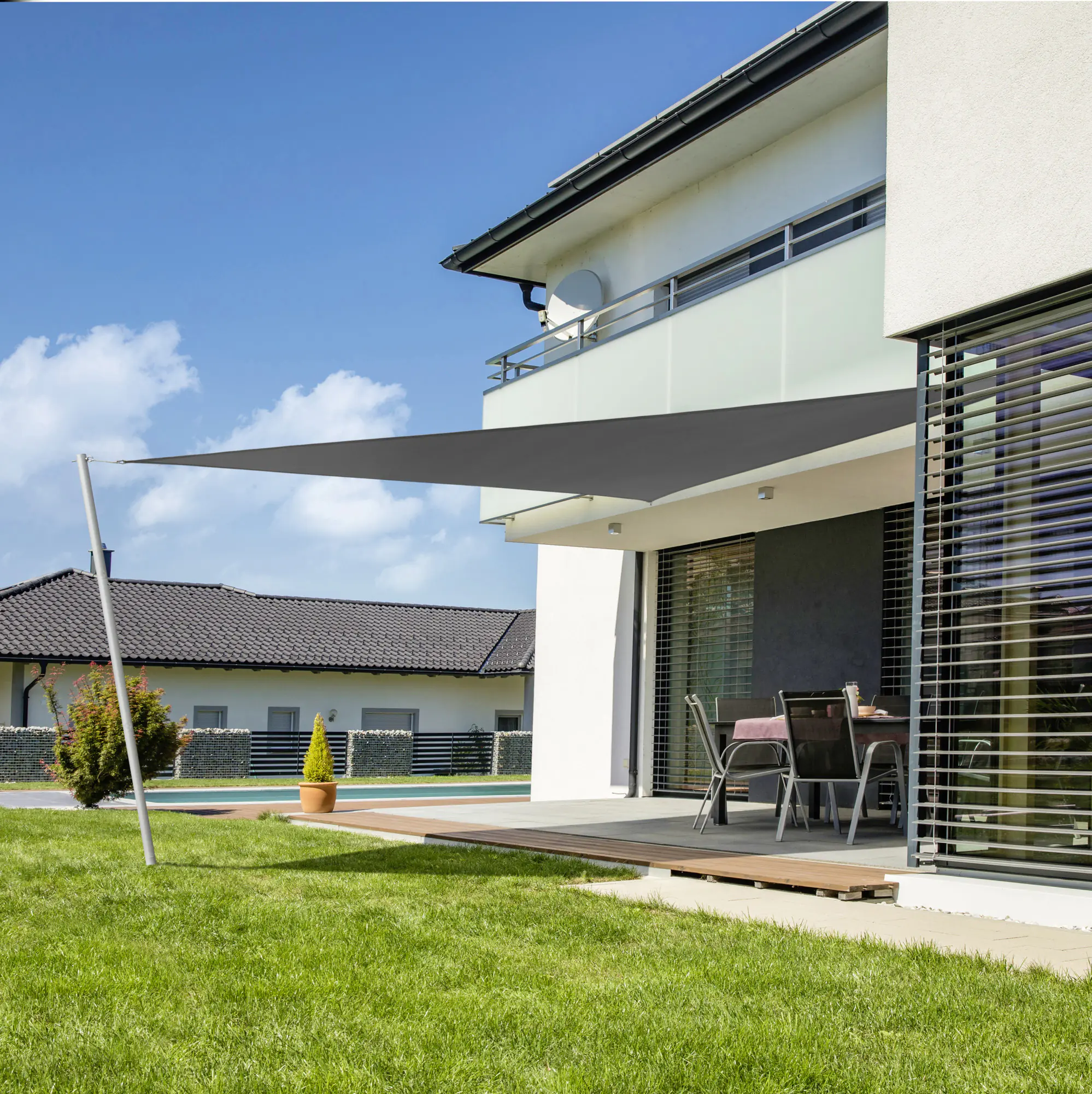 Windhager Sonnensegel Cannes anthrazit 4 x 4 x 4 m