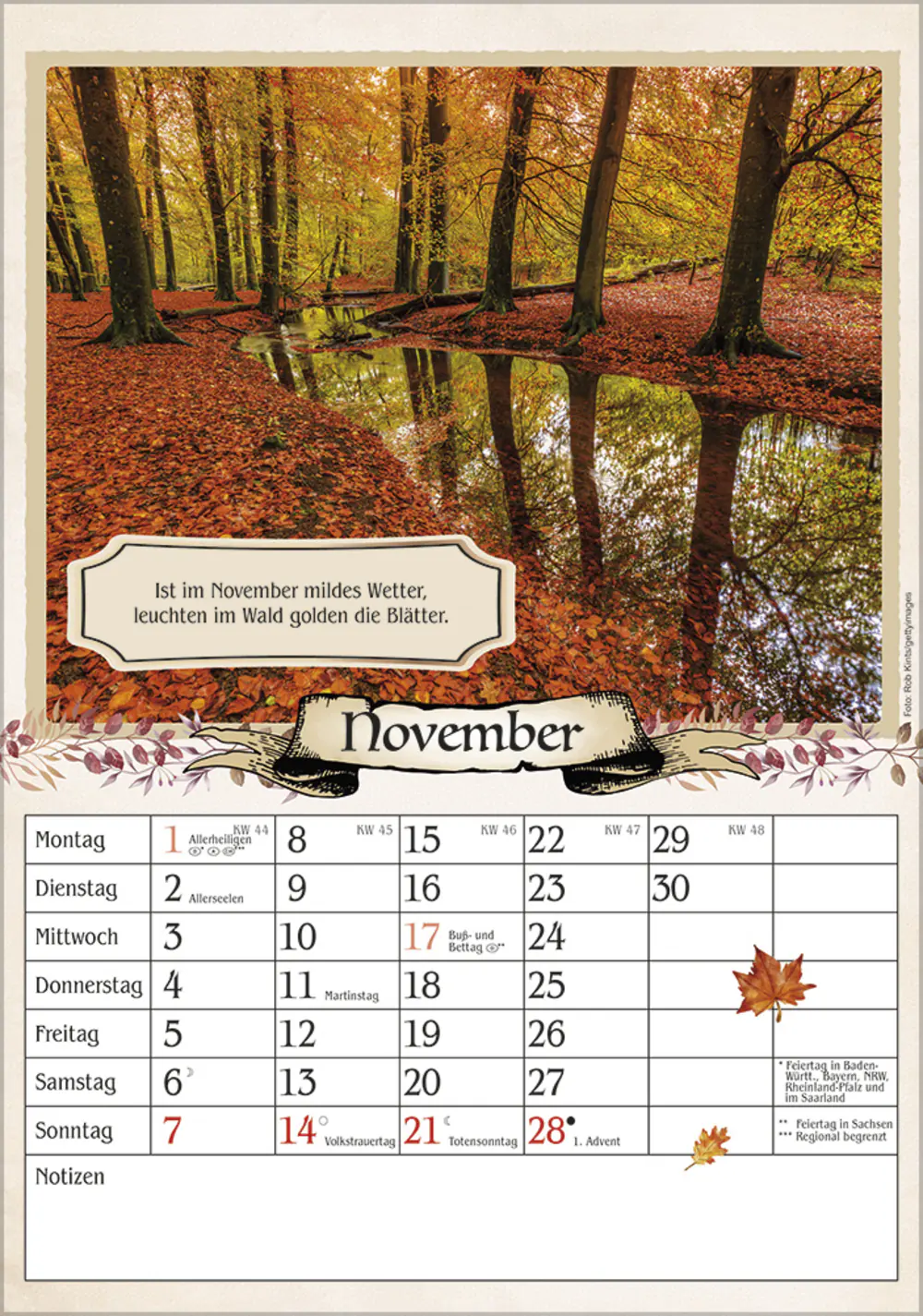 Korsch Kalender Rentner 2027 mit Witzen & Rezepten