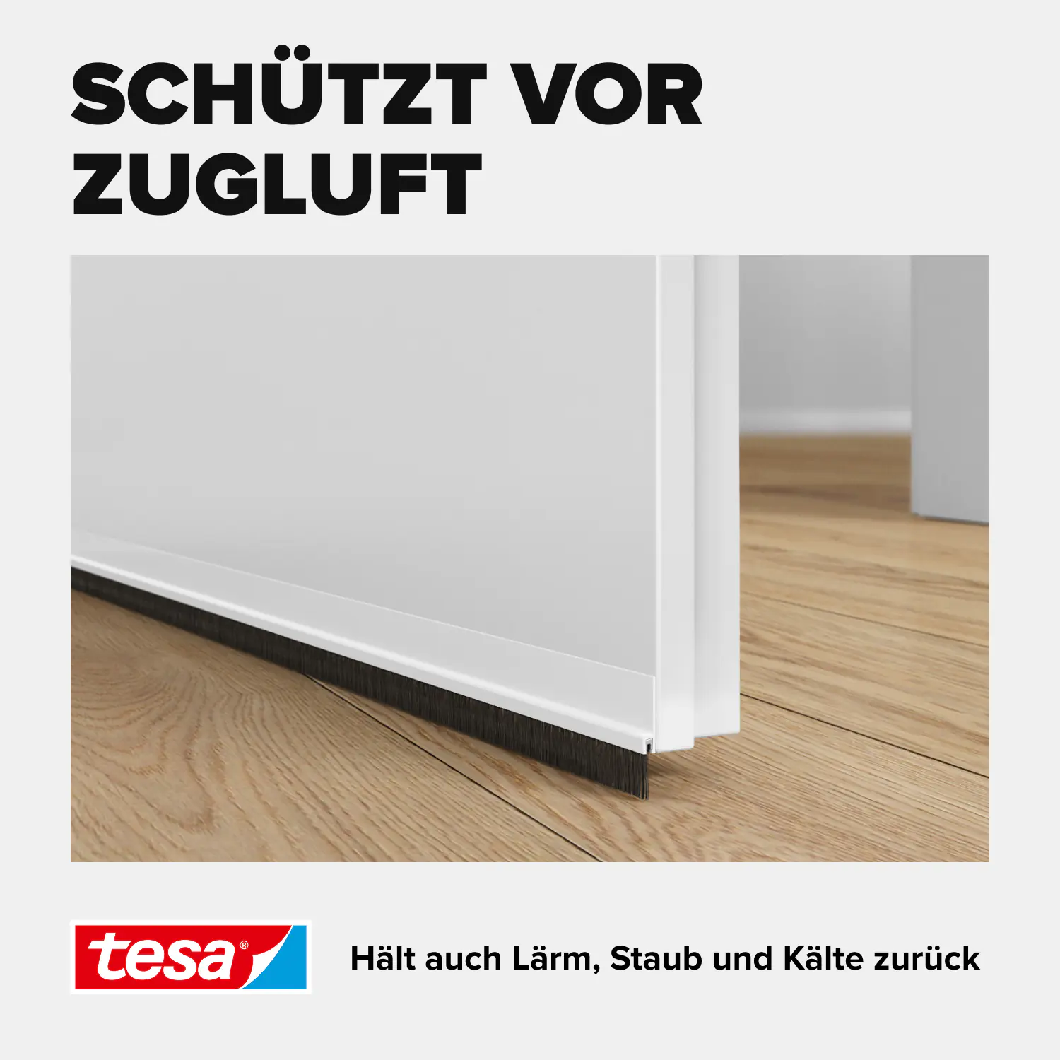 tesa Moll Türdichtschiene weiß, für Spalten bis 12 mm