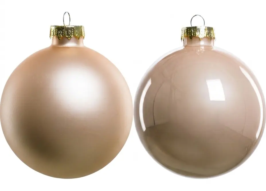 TrendLine Weihnachtskugeln aus Glas Ø 8 cm champagner 6 Stück