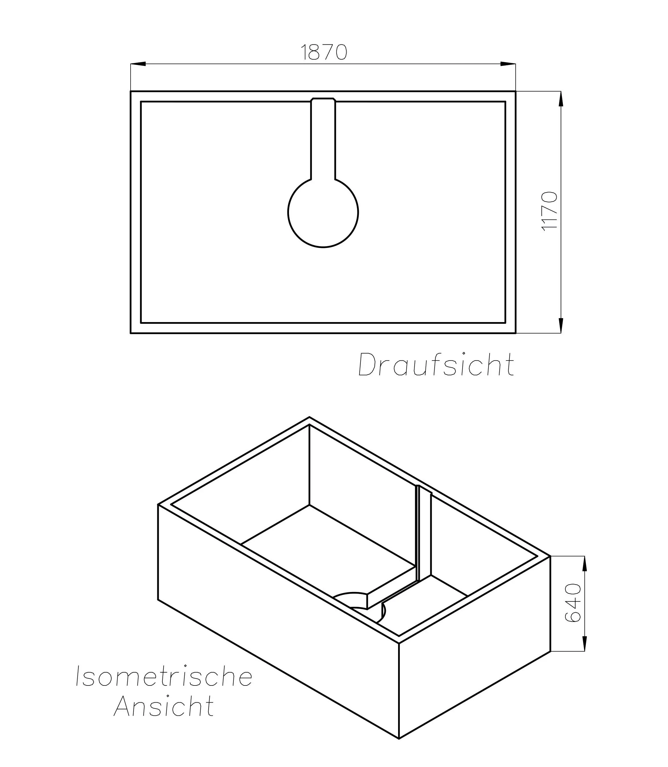 Ottofond Wannenträger Space 1870 x 1170 mm