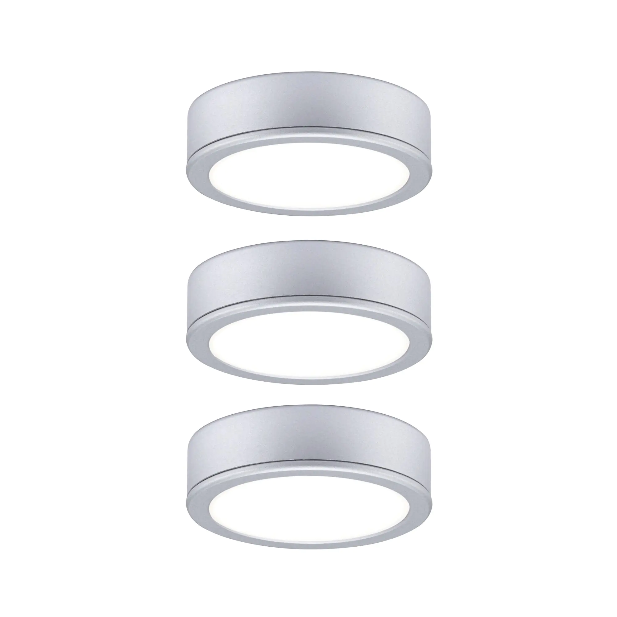 Paulmann LED Unterbauleuchte Pukk chrom matt Ø 6,5 cm TW 3er Set Paulmann LED Unterbauleuchte Pukk chrom matt Ø 6,5 cm TW 3er Set