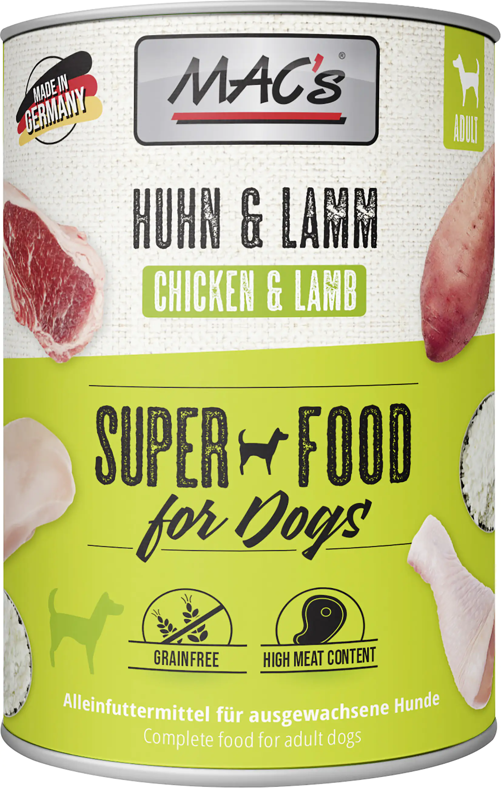 Macs Dog Hundenassfutter Adult getreidefrei 400 g Geflügel & Lamm Macs Dog Hundenassfutter Adult getreidefrei 400 g Geflügel & Lamm