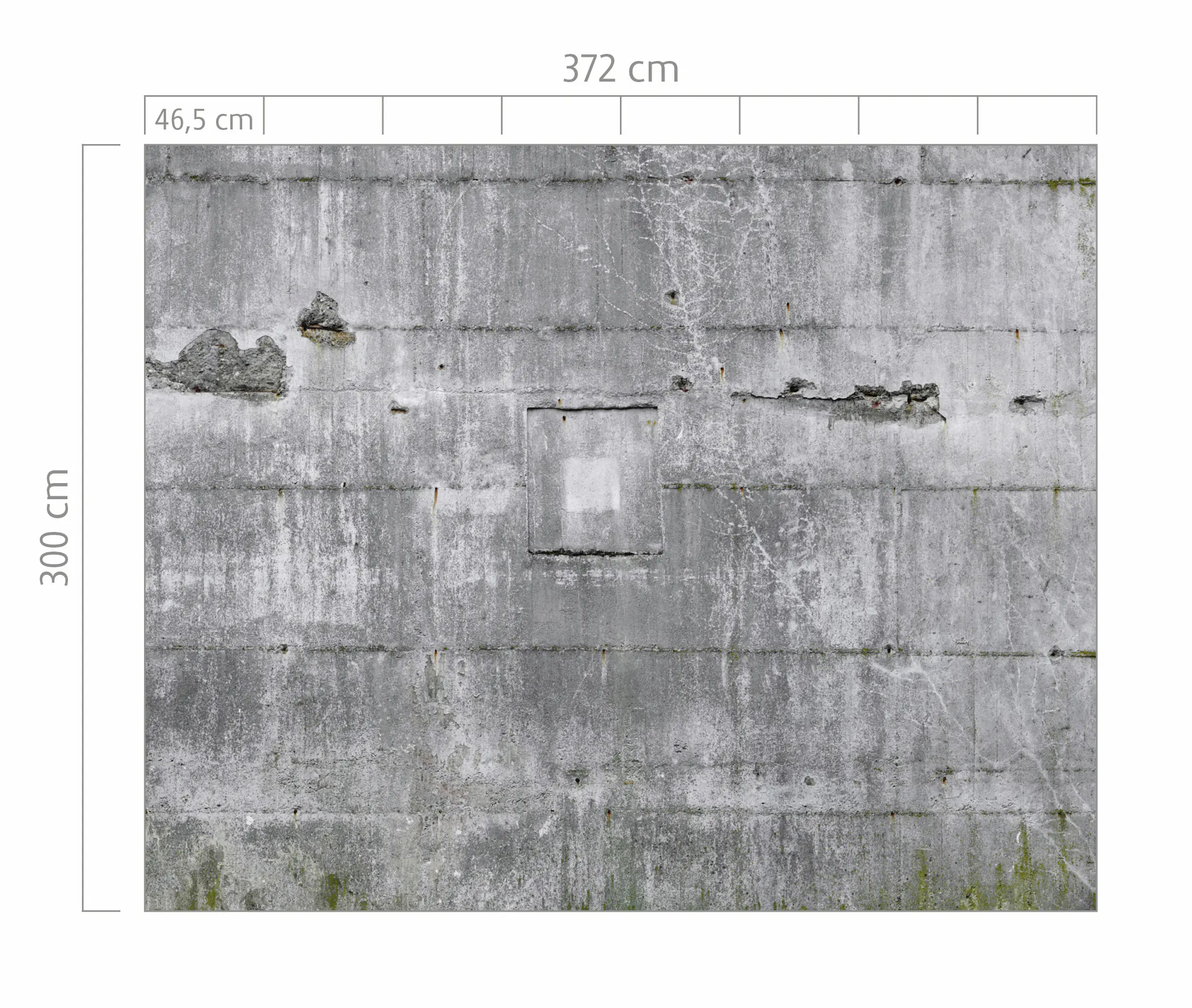 Rasch Vlies Fototapete 445510 Grau Muster & Motive 3 m x 3,72 m