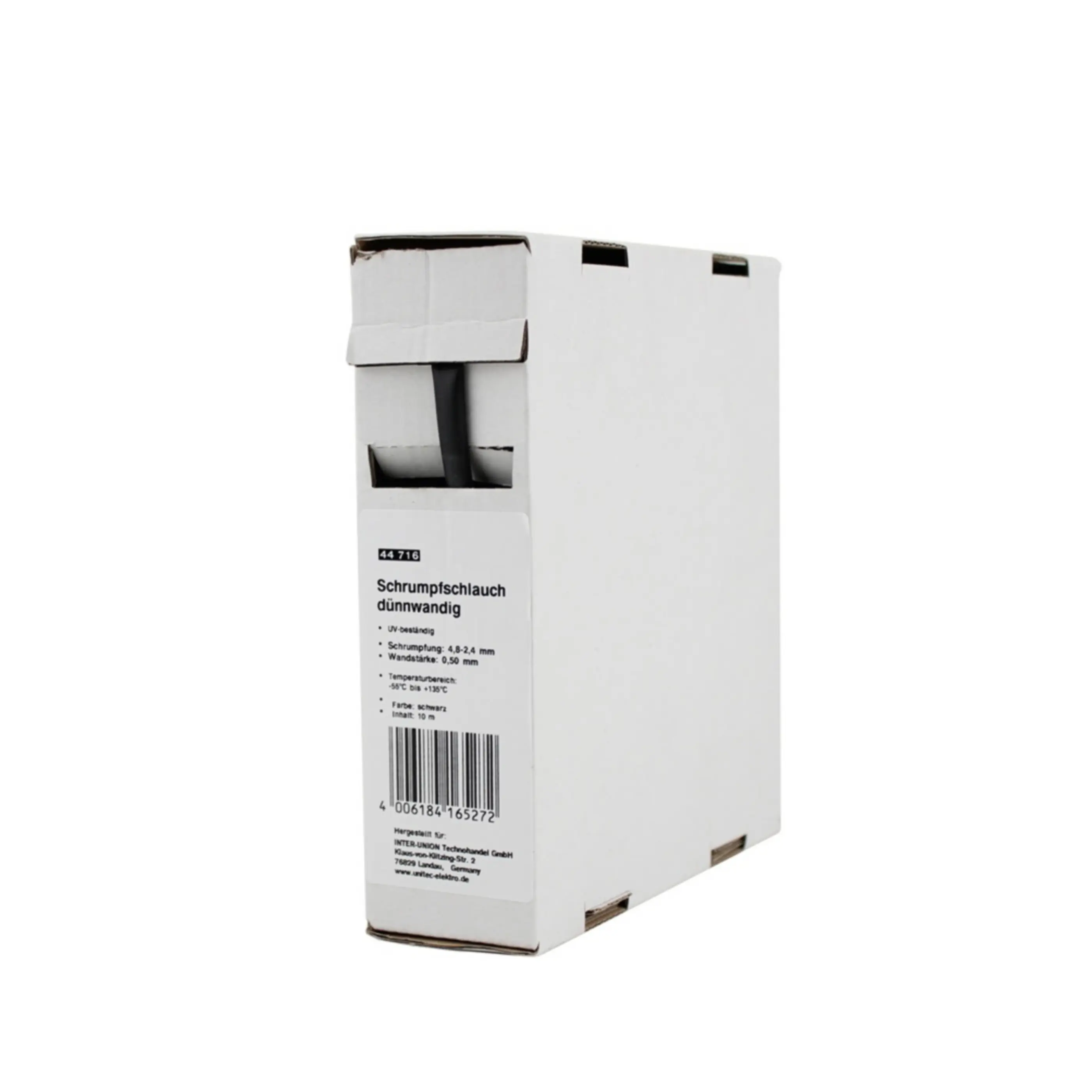 Unitec Schrumpfschlauch Abrollbox Ø 4,8-2,4 mm Meterware schwarz Unitec Schrumpfschlauch Abrollbox Ø 4,8-2,4 mm Meterware schwarz