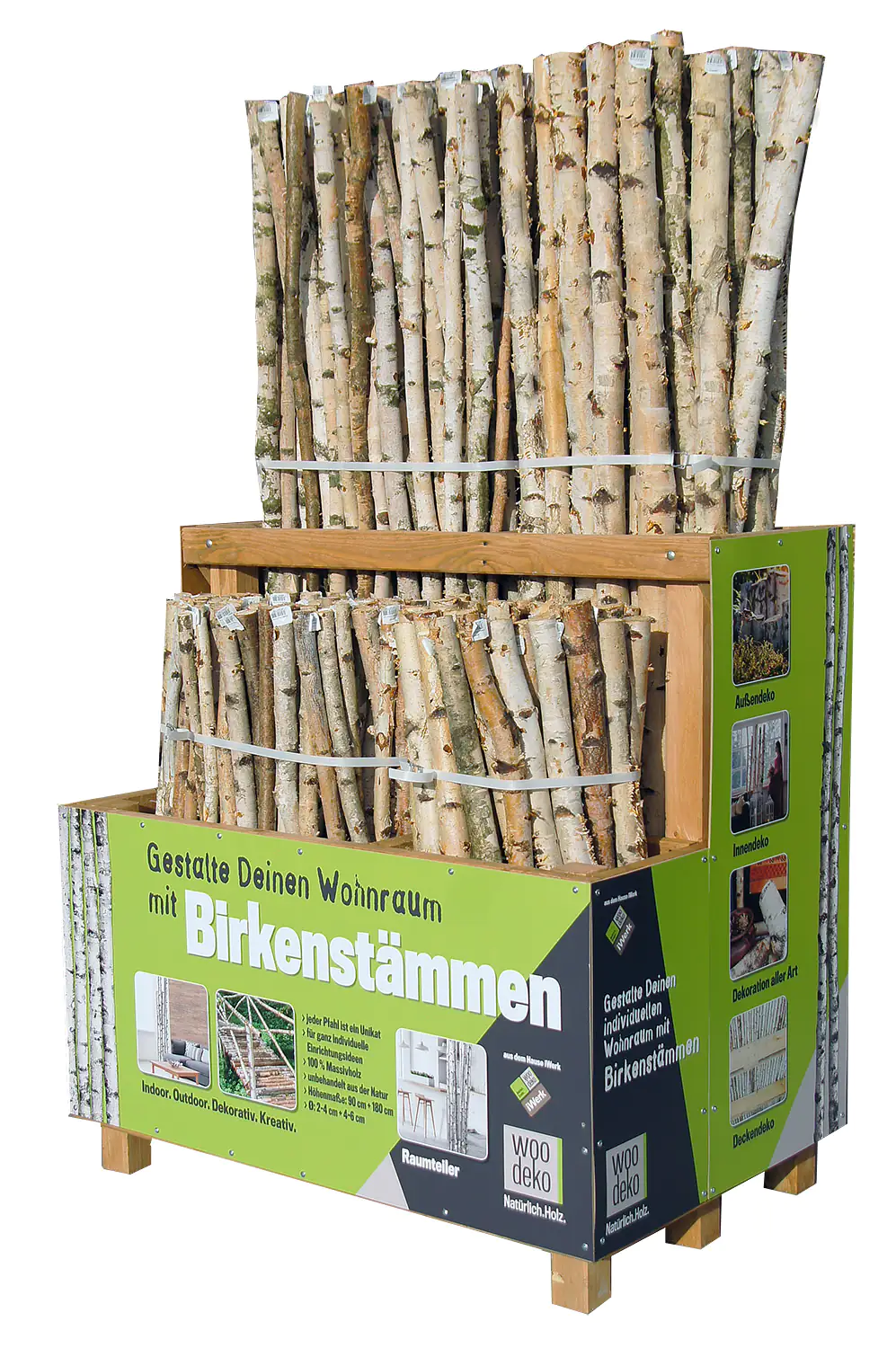 Birkenstamm 90 cm ø 4-6 cm