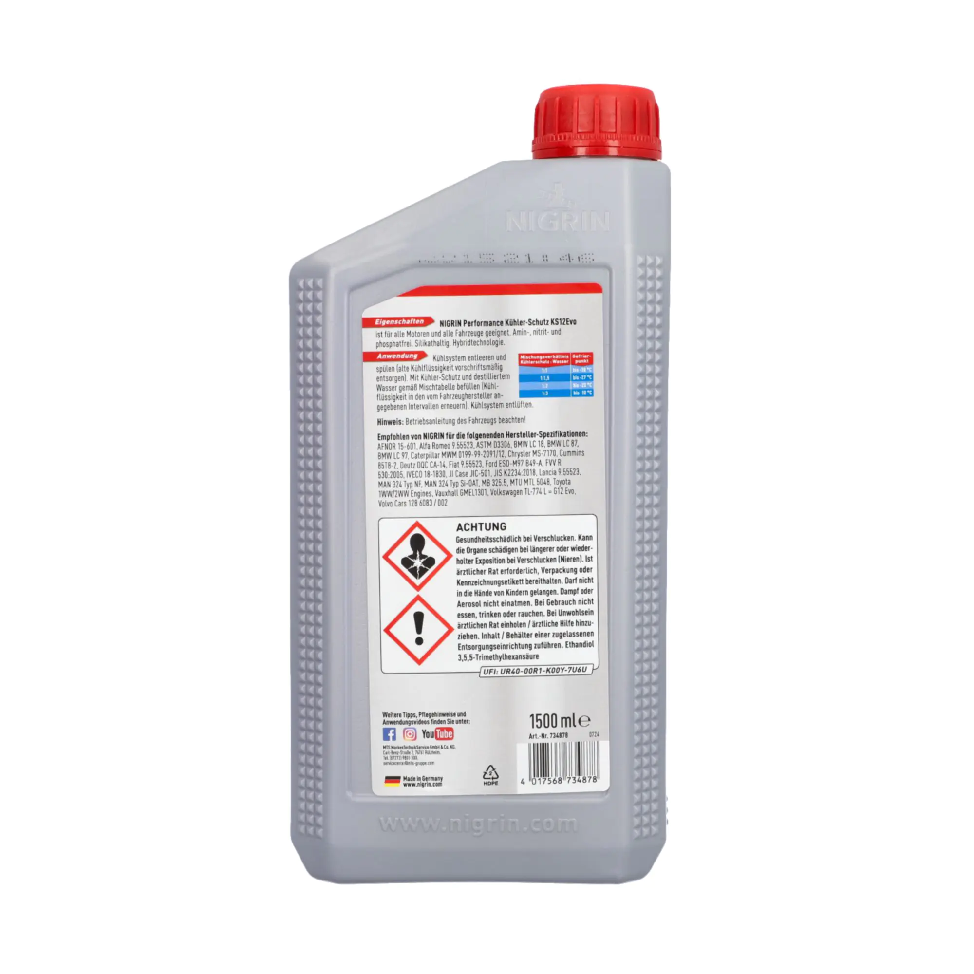 Nigrin Performance Kühlerfrostschutz KS12 Evo 1,5 L
