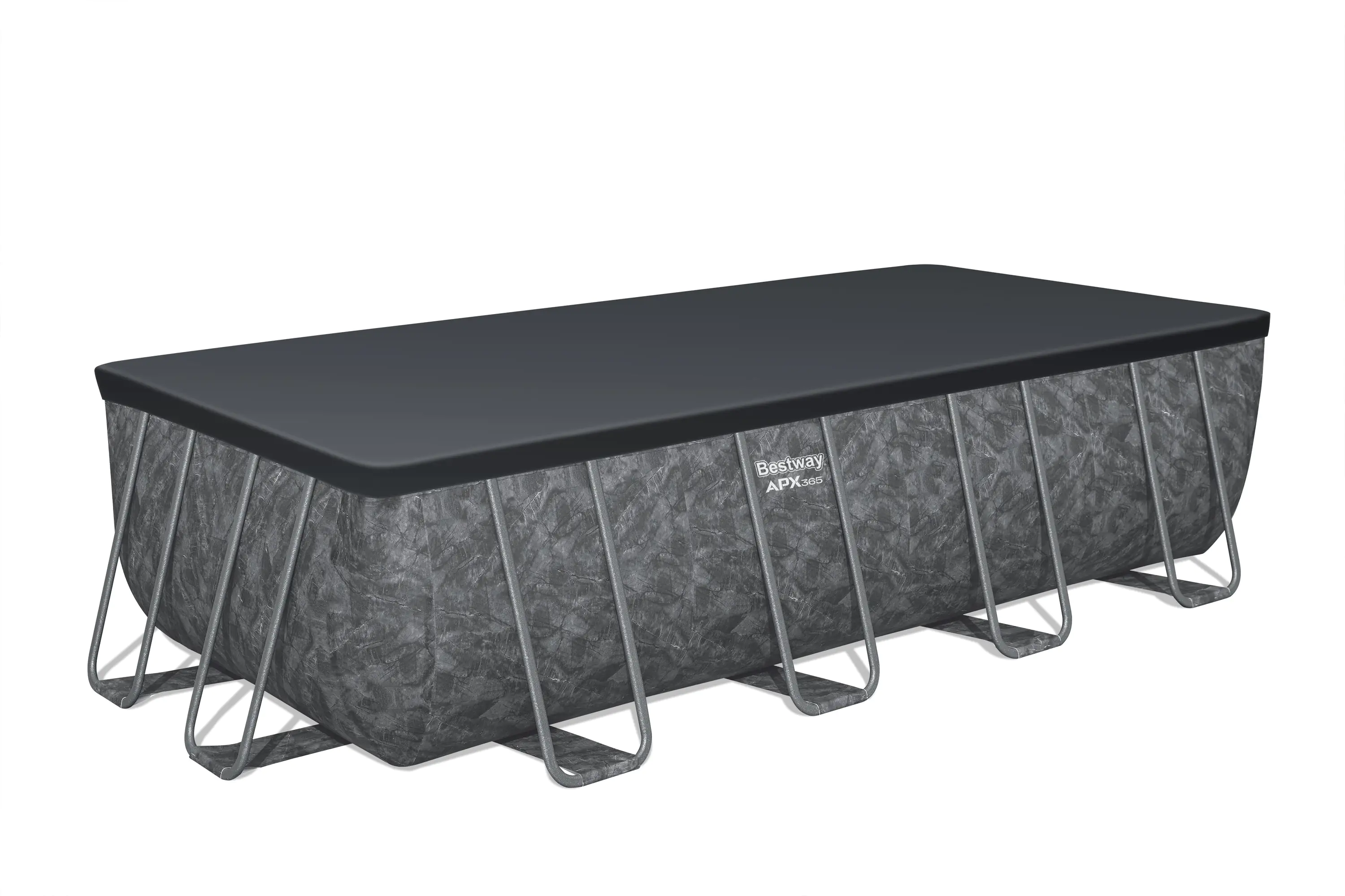 Bestway Winterfestes Frame Pool APX365 Komplett-Set mit Sandfilteranlage 549 x 274 x 132 cm marmor-optik eckig Bestway Winterfestes Frame Pool APX365 Komplett-Set mit Sandfilteranlage 549 x 274 x 132 cm marmor-optik eckig