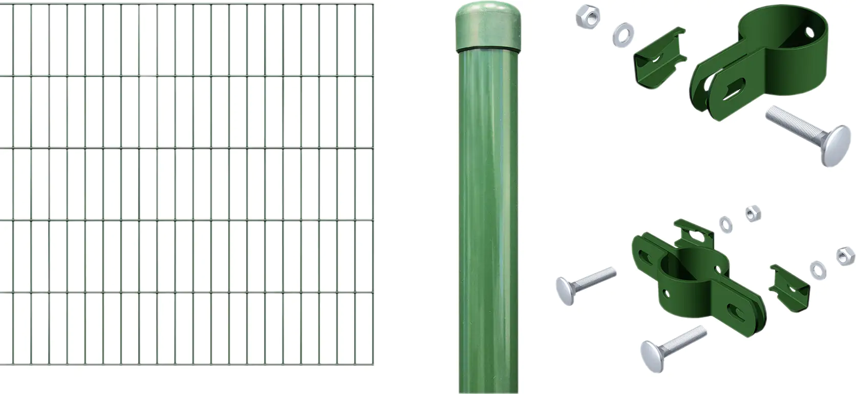 Alberts Komplettset Doppelstabmatten 10 m 120 cm 6/5/6 grün