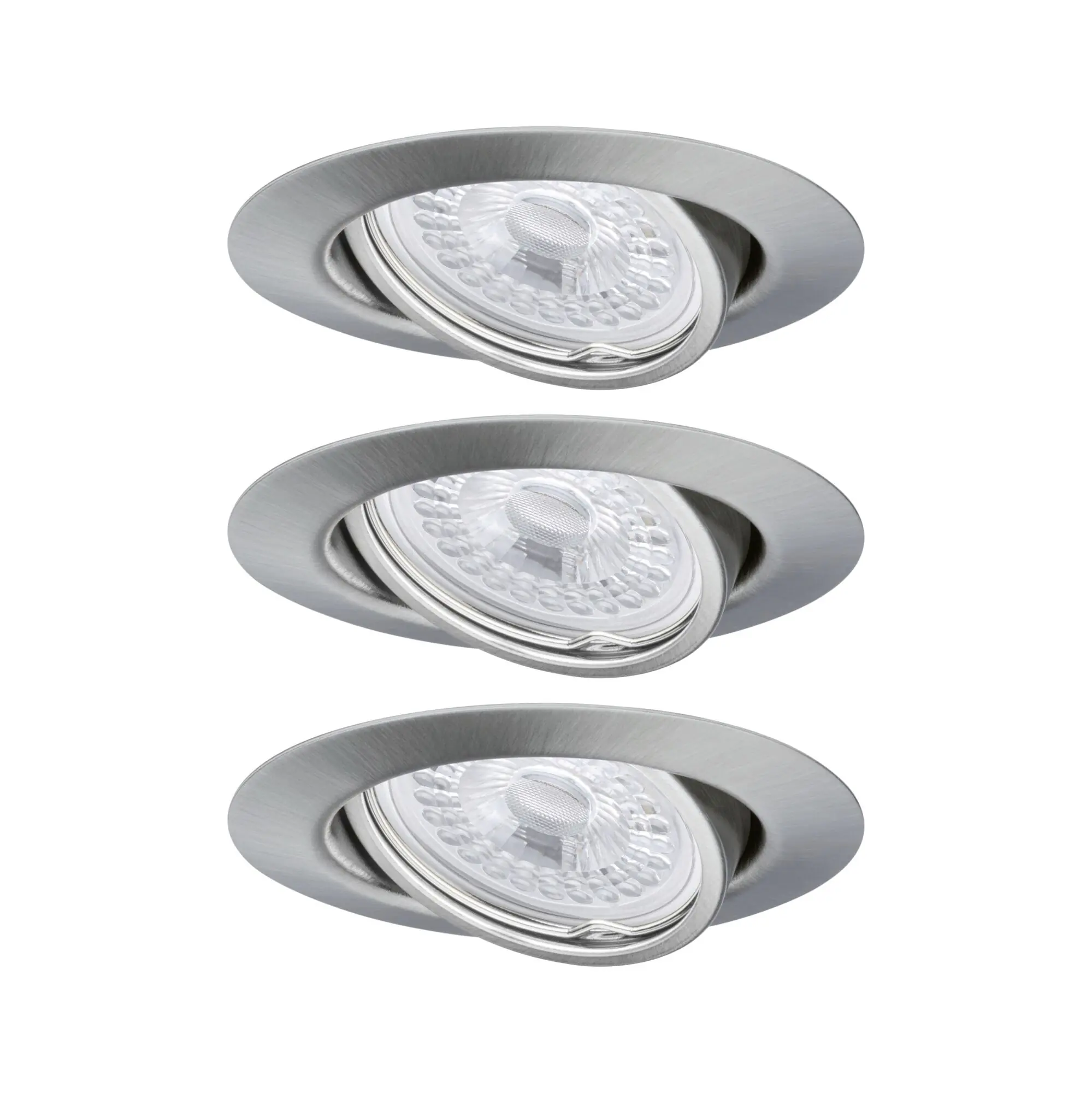 Paulmann LED Einbauleuchte Base 3er Basisset eisen 9 cm dimmbar GU10 