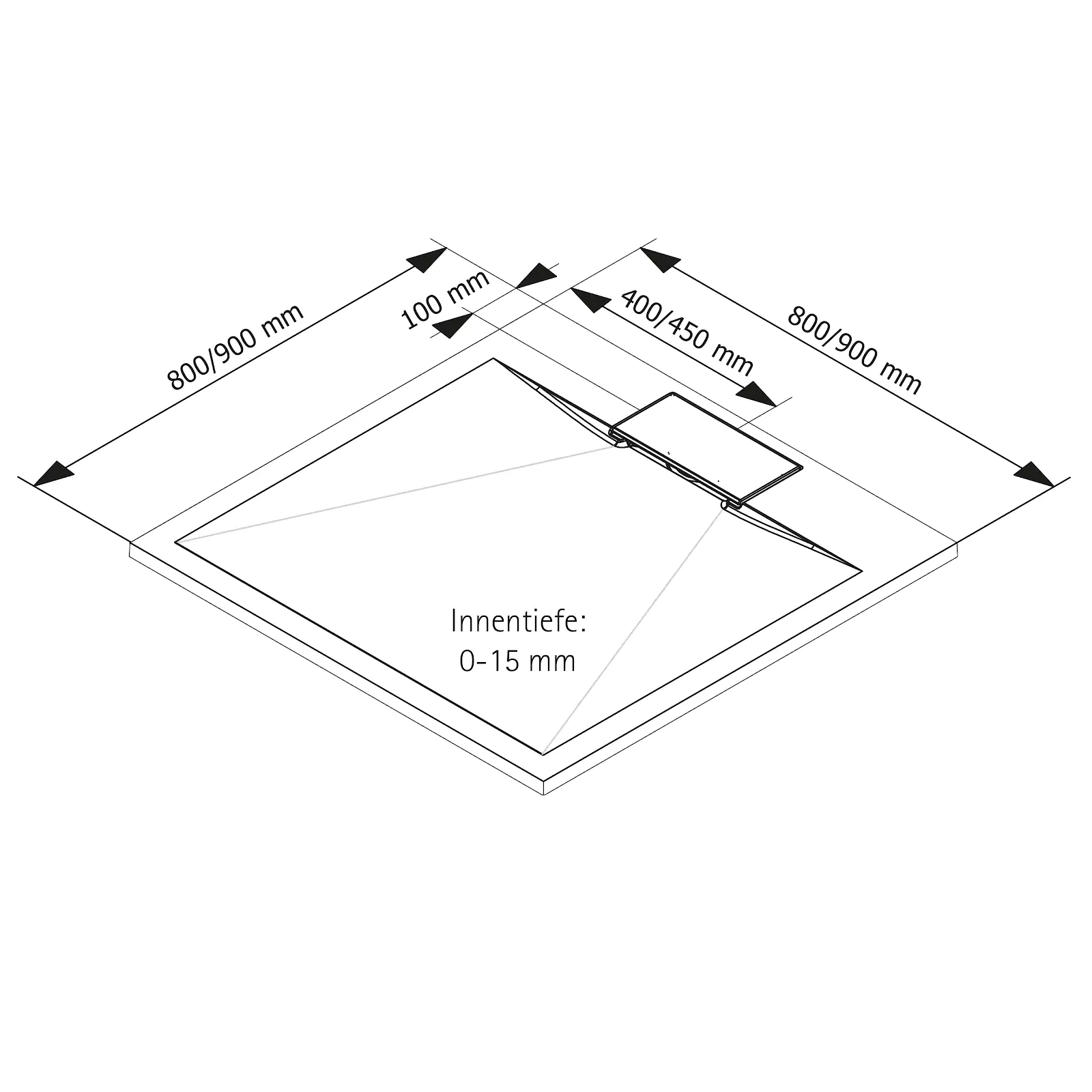 Schulte Duschwanne DWM-Tec 90 x 90 cm mattweiß