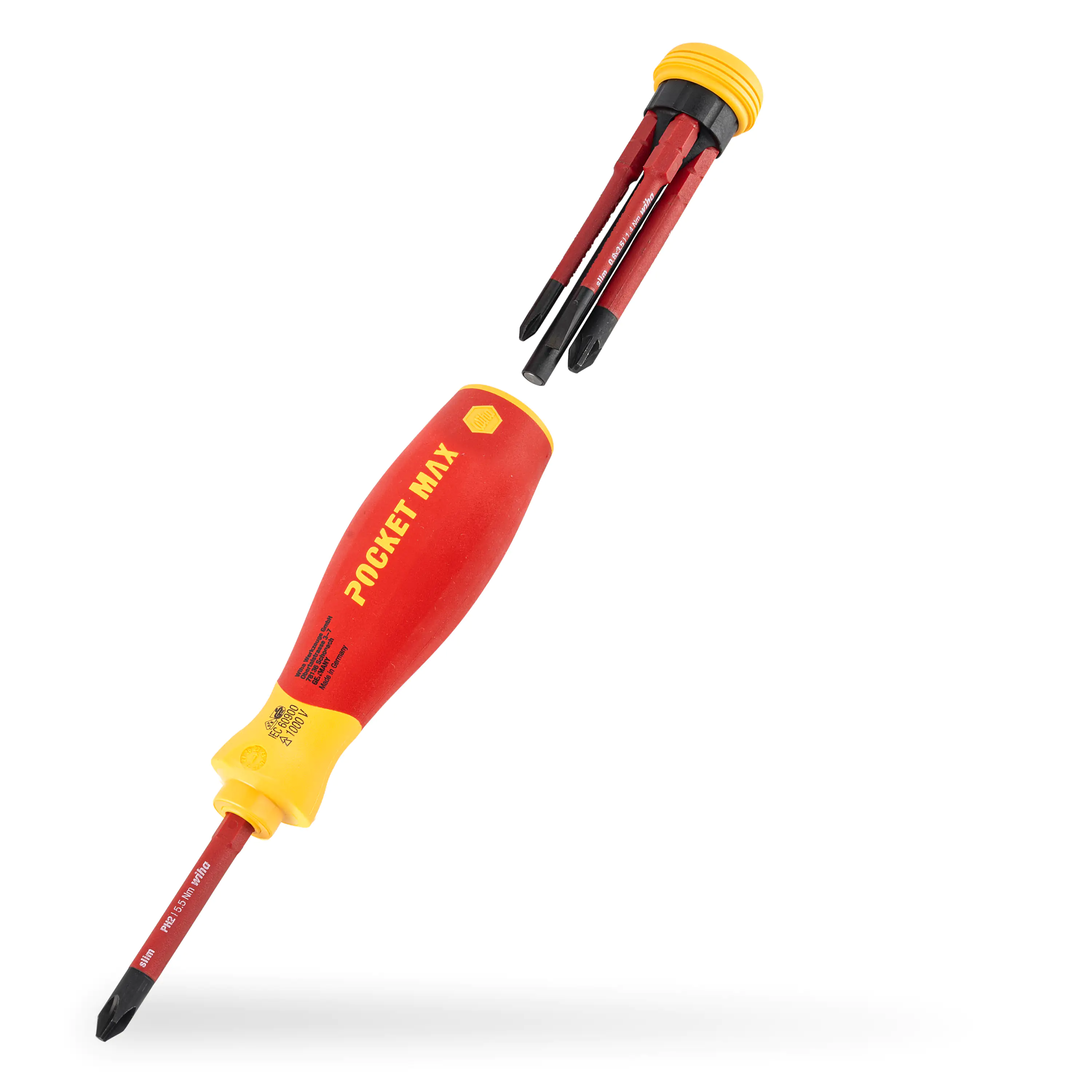 Wiha Schraubendreher Set gemischt PocketMax electric 4-teilig mit verstaubarem Bit Set Wiha Schraubendreher Set gemischt PocketMax electric 4-teilig mit verstaubarem Bit Set