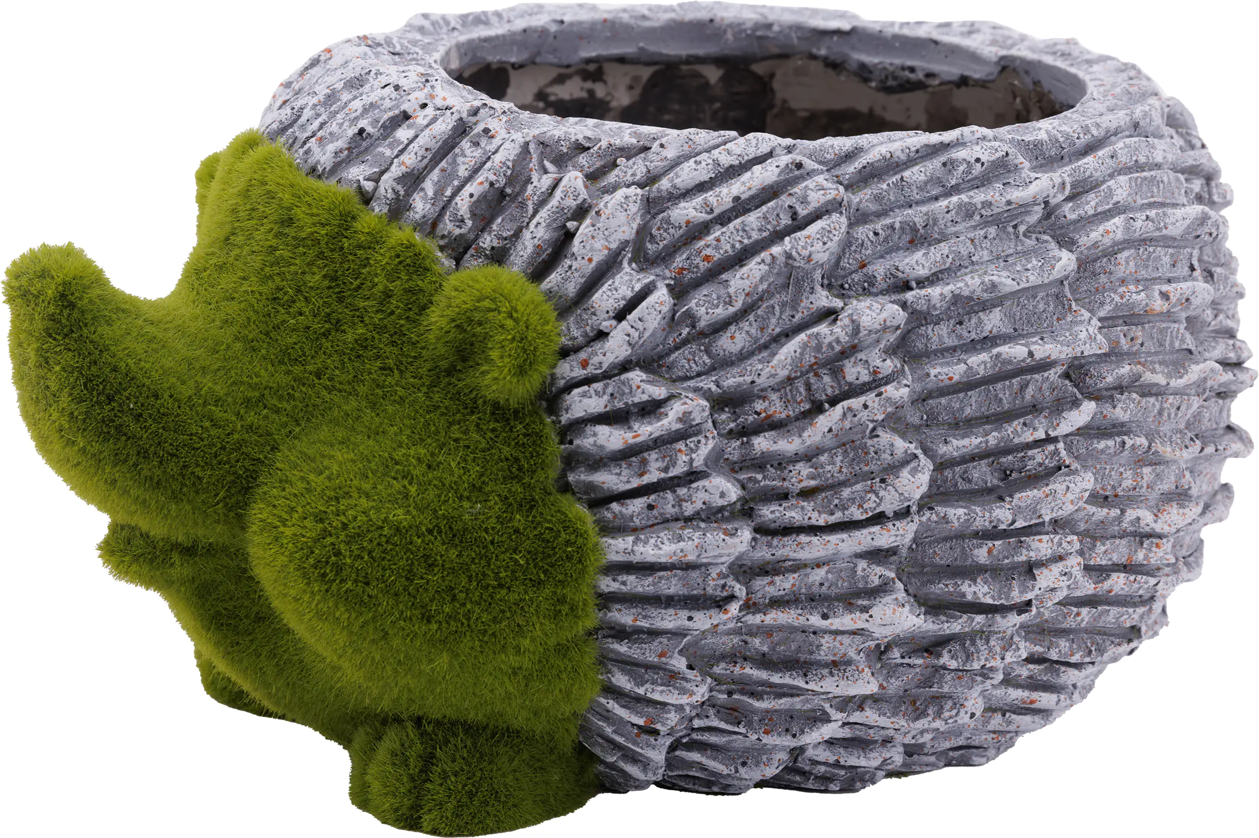 4333692254427 TrendLine Deko Pflanztopf Igel 32 x 24,5 x 16 cm grau grün