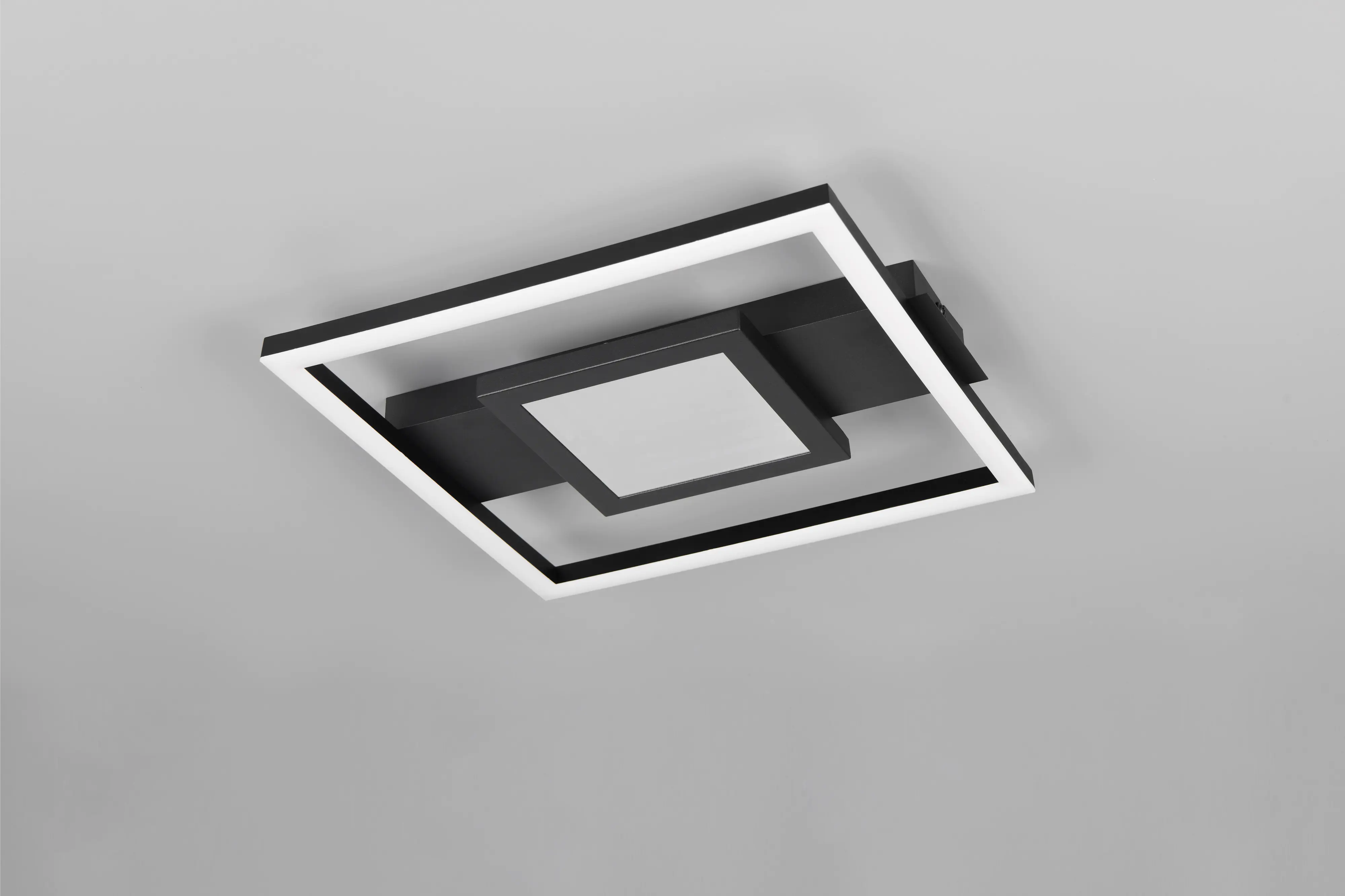Trio Leuchten LED Deckenleuchte Wheeler 16 W schwarz matt eckig