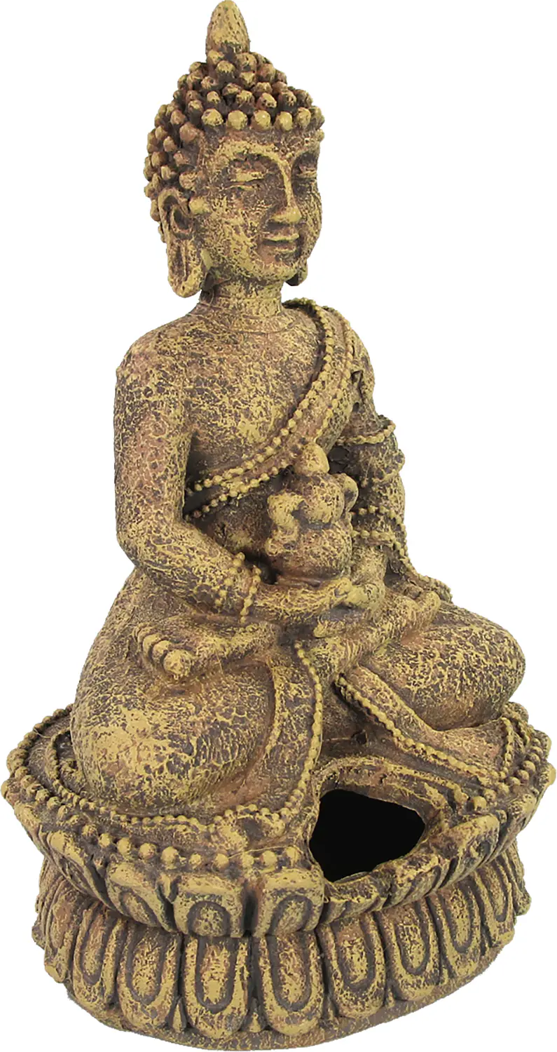 Orbit Aquariendeko Tempelfigur auf Podest 17 x 10 x 12 cm