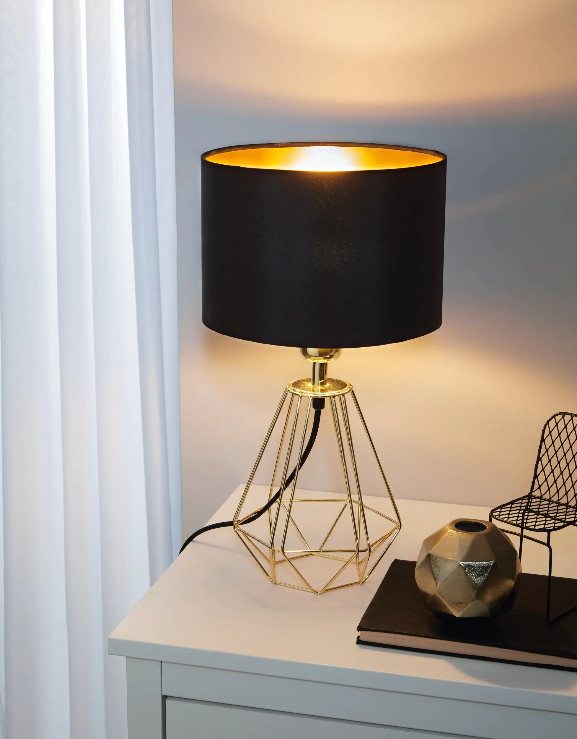 Eglo Tischleuchte Carlton 2 E14 kupfer schwarz Eglo Tischleuchte Carlton 2 E14 kupfer schwarz