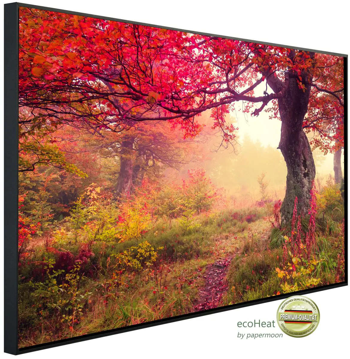 papermoon Infrarotheizkörper EcoHeat 90x120 cm 1200 Watt, Herbstwald