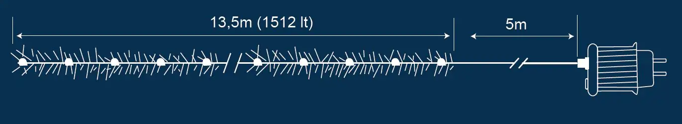 TrendLine LED-Lichterkette Cluster Außen 13,5 m warmweiß-transparent mit Timer, Dimmer