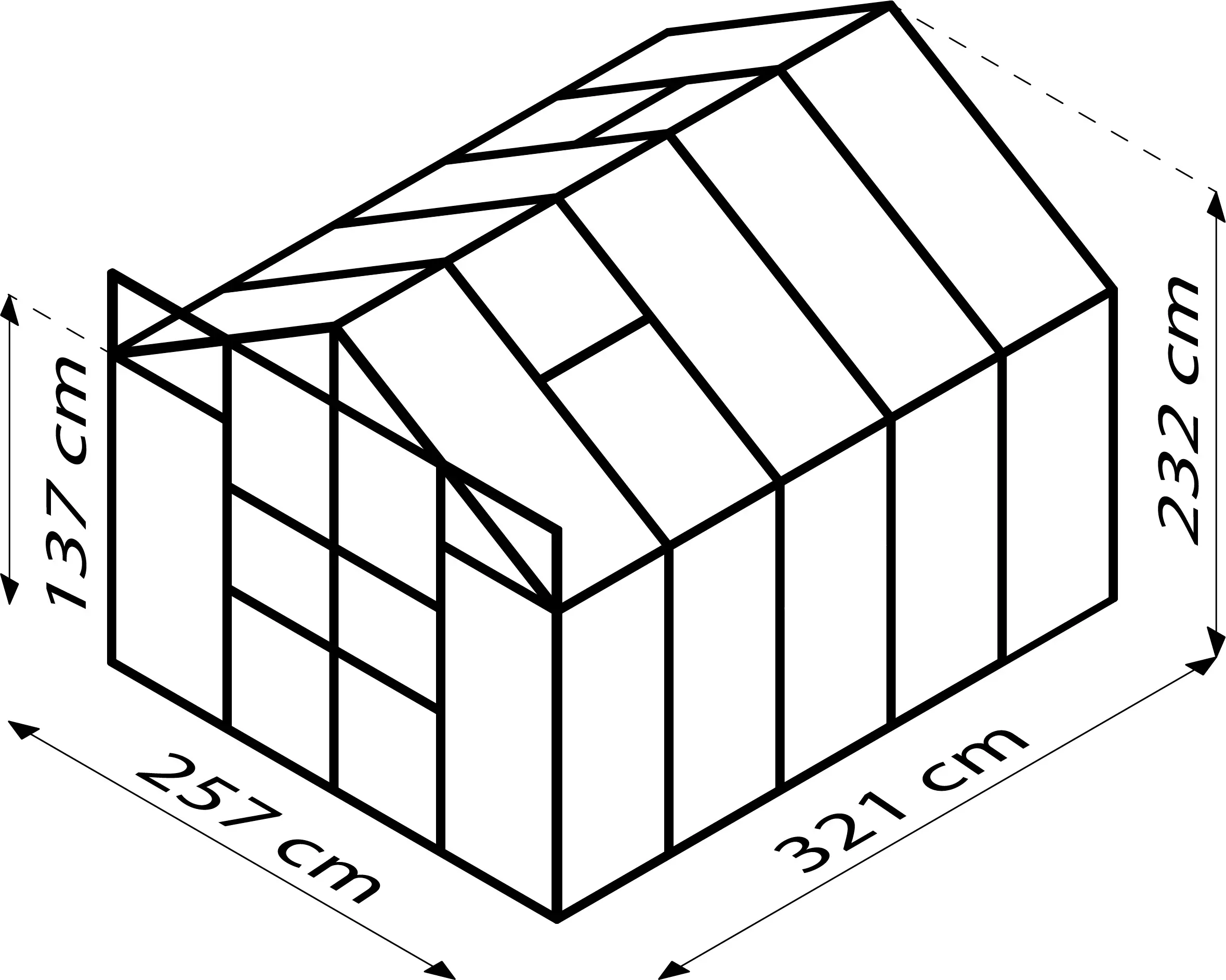 Vitavia Gewächshaus Mars 8300 254 x 317 cm 6 mm Hohlkammerplatten Vitavia Gewächshaus Mars 8300 254 x 317 cm 6 mm Hohlkammerplatten