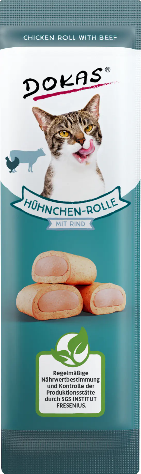 Dokas Hühnchen-Rolle mit Rind 10 g