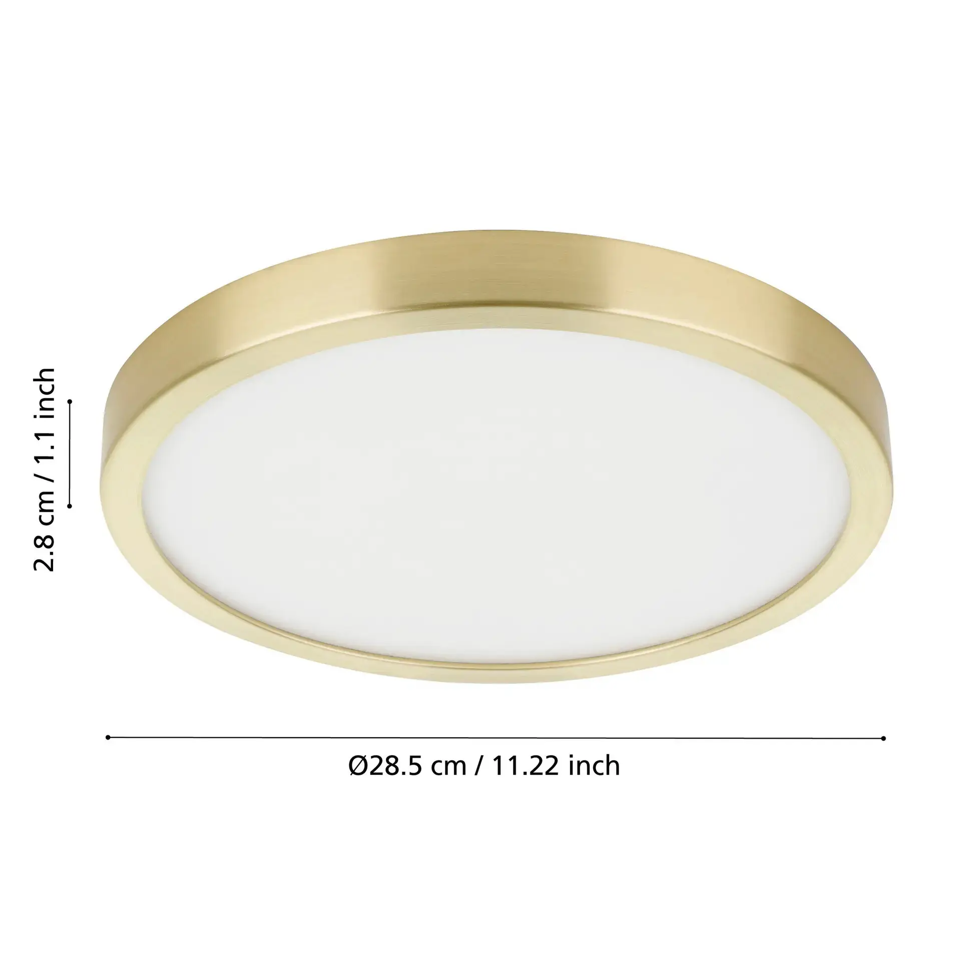 Eglo LED Deckenleuchte Fueva 5 messing Ø 28,5 cm warmweiß