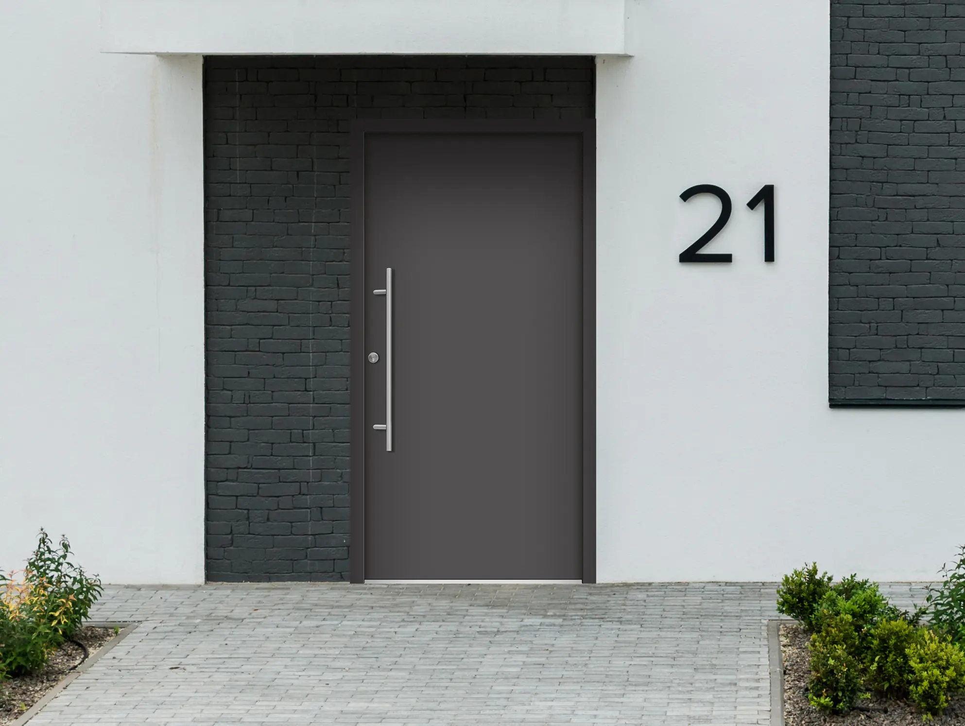 Splendoor Haustür Passivedoor Premium B05 Anthrazit DIN Links 110 x 210 cm
