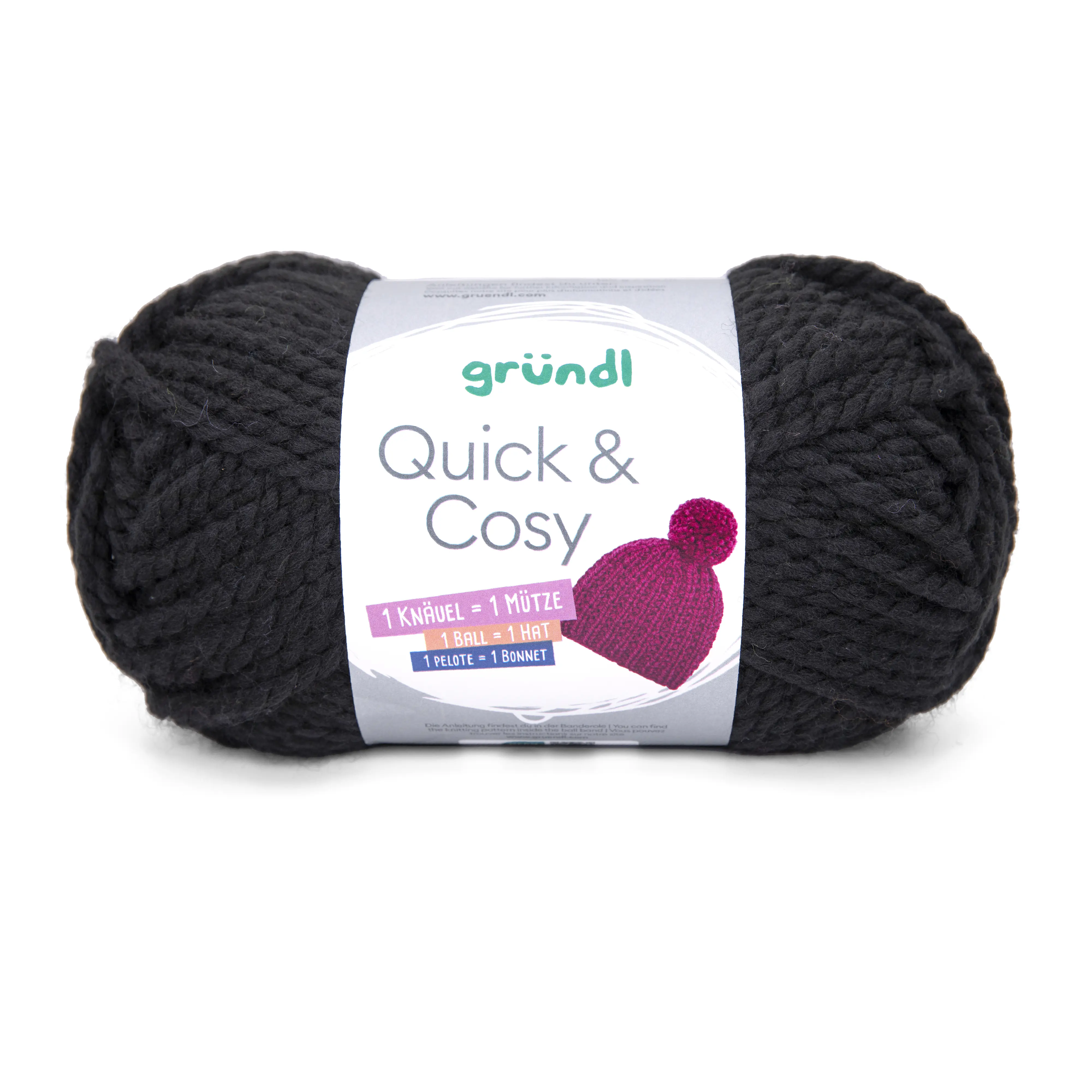 Gründl Wolle Quick and Cosy 150 g schwarz
