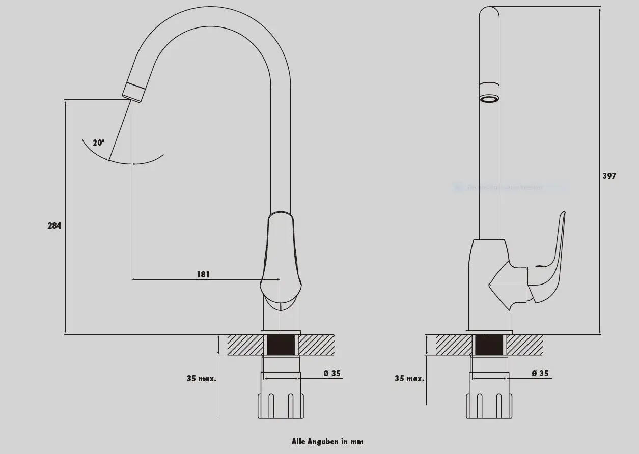 Primaster Küchenarmatur Passau verchromt Primaster Küchenarmatur Passau verchromt