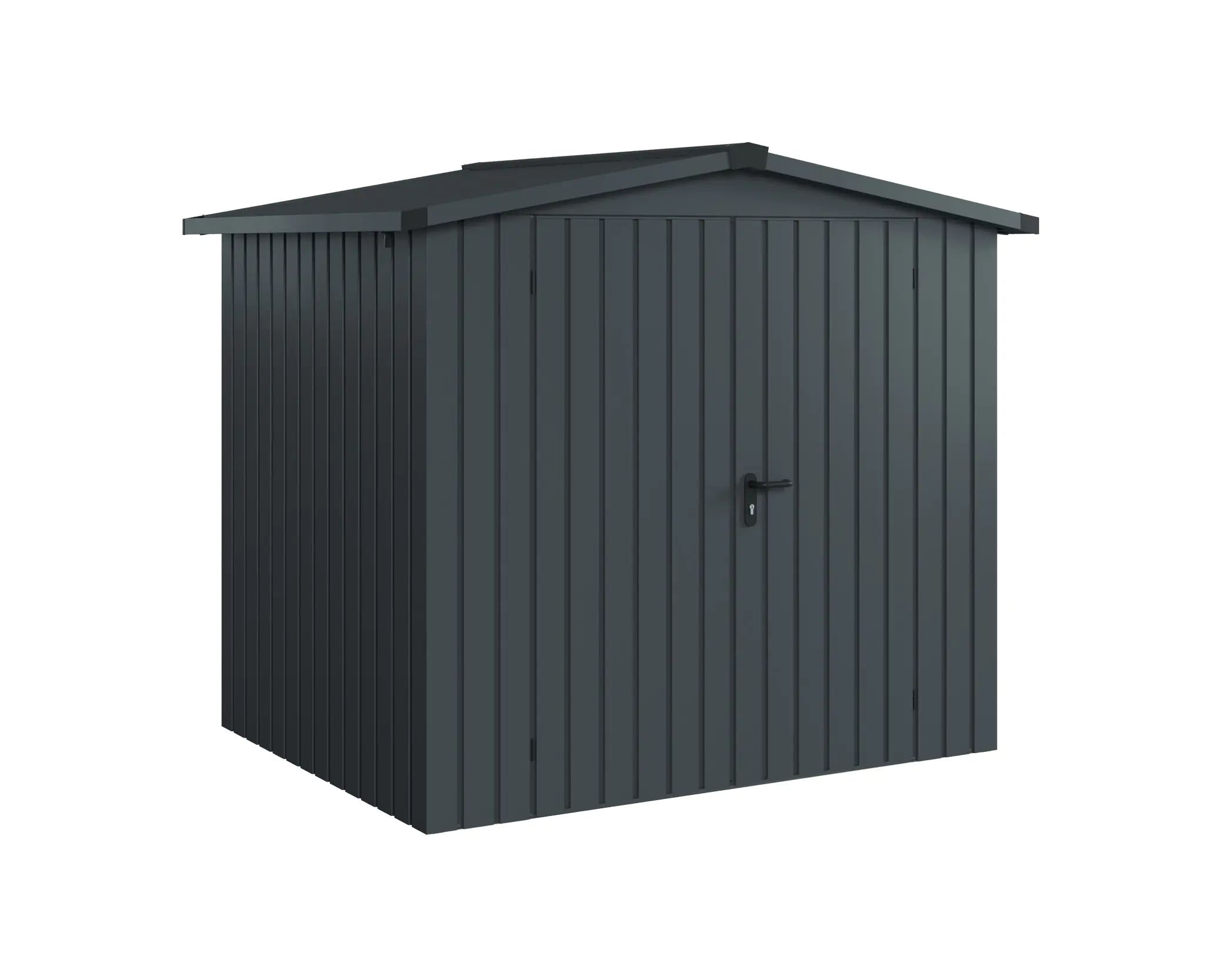EcoStar Metallgerätehaus Euroline ESD4 anthrazit 214 x 166 cm 2-flg. EcoStar Metallgerätehaus Euroline ESD4 anthrazit 214 x 166 cm 2-flg.